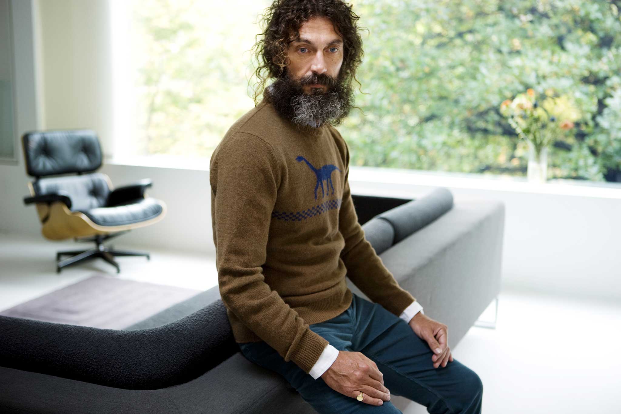 Sweater, £430, by Jil Sander, shirt, £150, by Beams Plus, and cords, £165, by apc, all from mrporter.com
