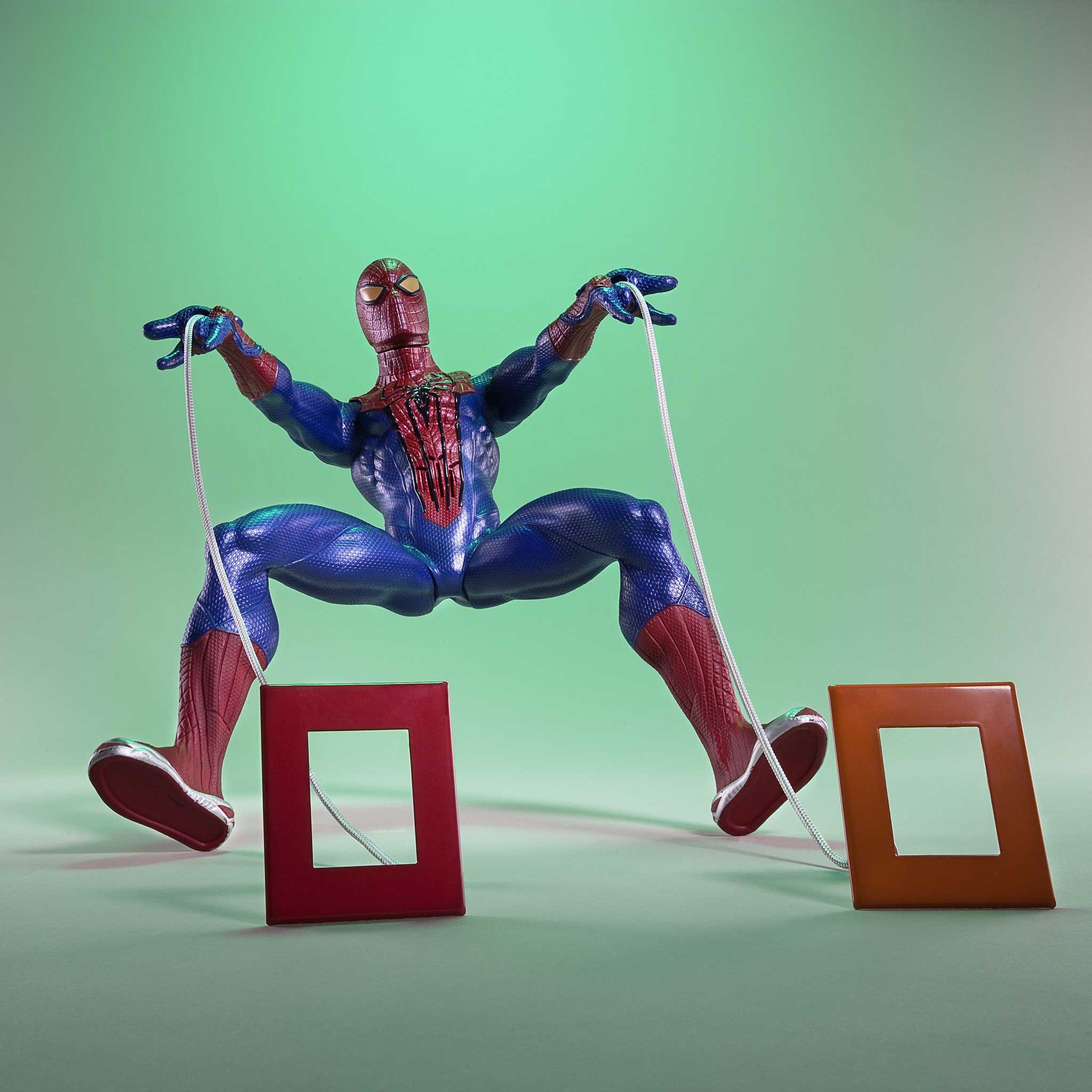 Spiderman toy, £19.69, and magnetic frame set, £12, both John Lewis