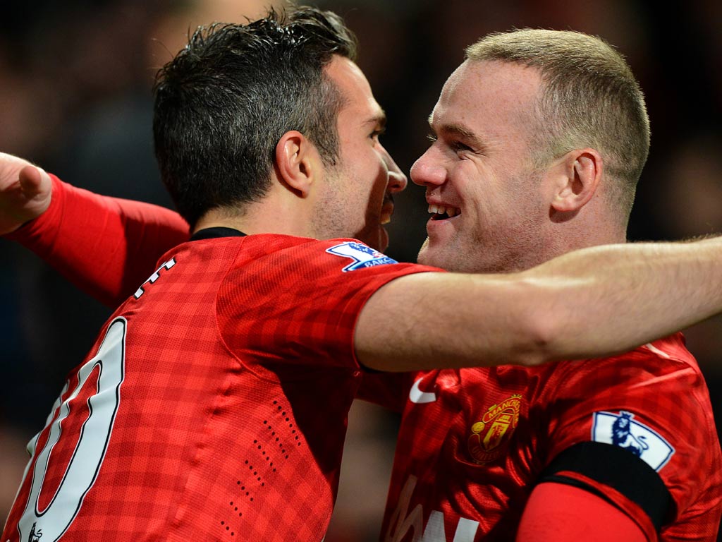 Robin van Persie and Wayne Rooney