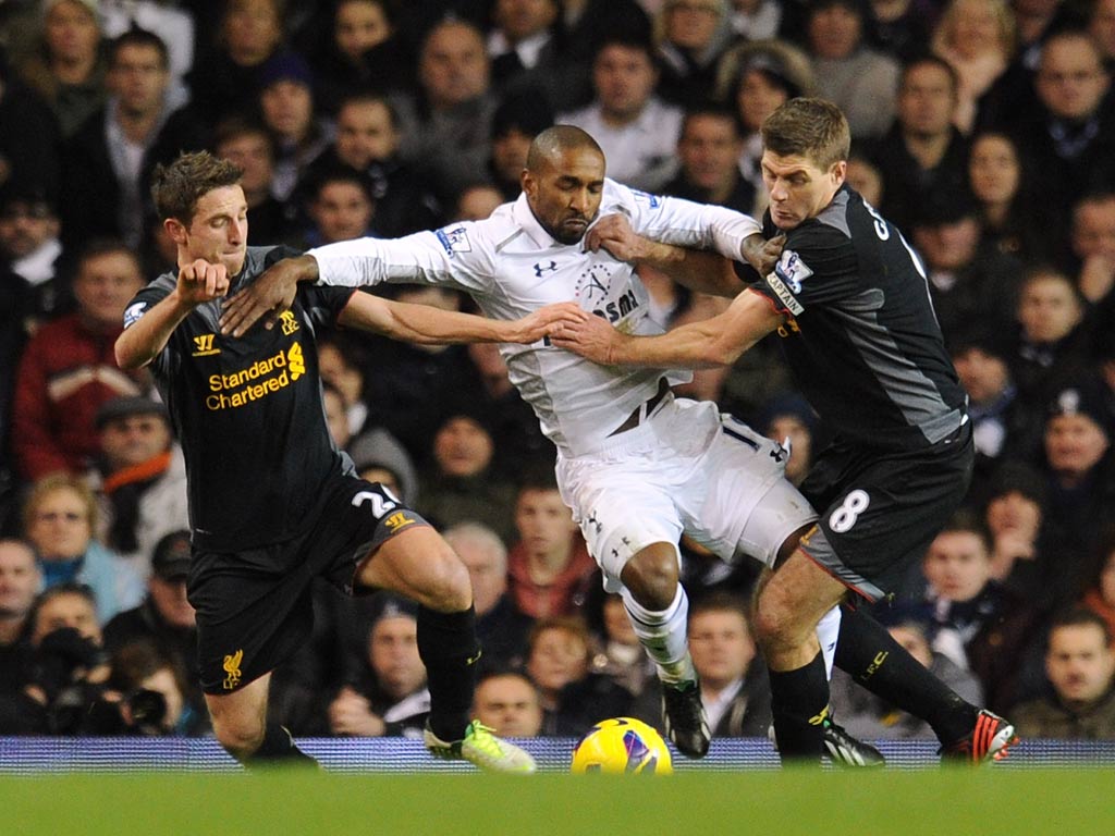 Jermain Defoe in action against Liverpool