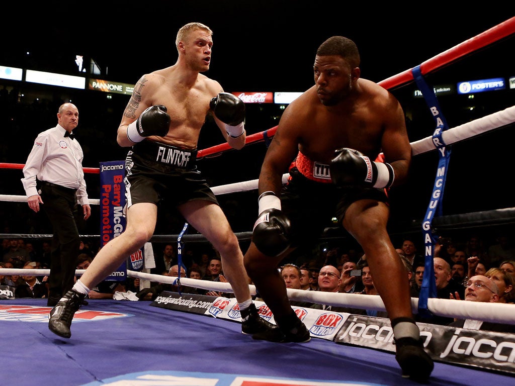 Flintoff and Dawson trade blows in Manchester on Friday