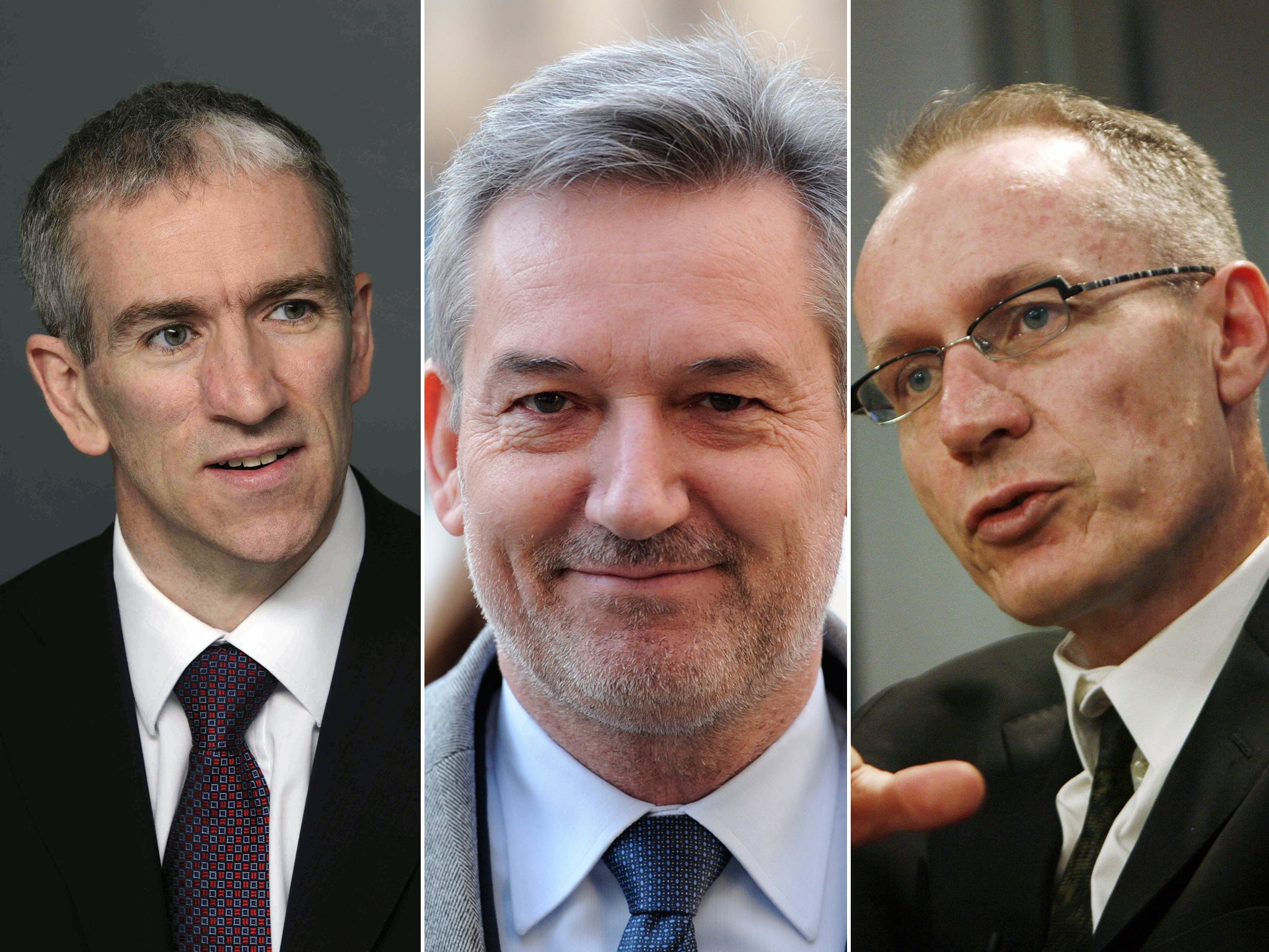 Moving in the media empire’s reshuffle are, l-r: Mike Darcey, Tom Mockridge and Robert Thomson