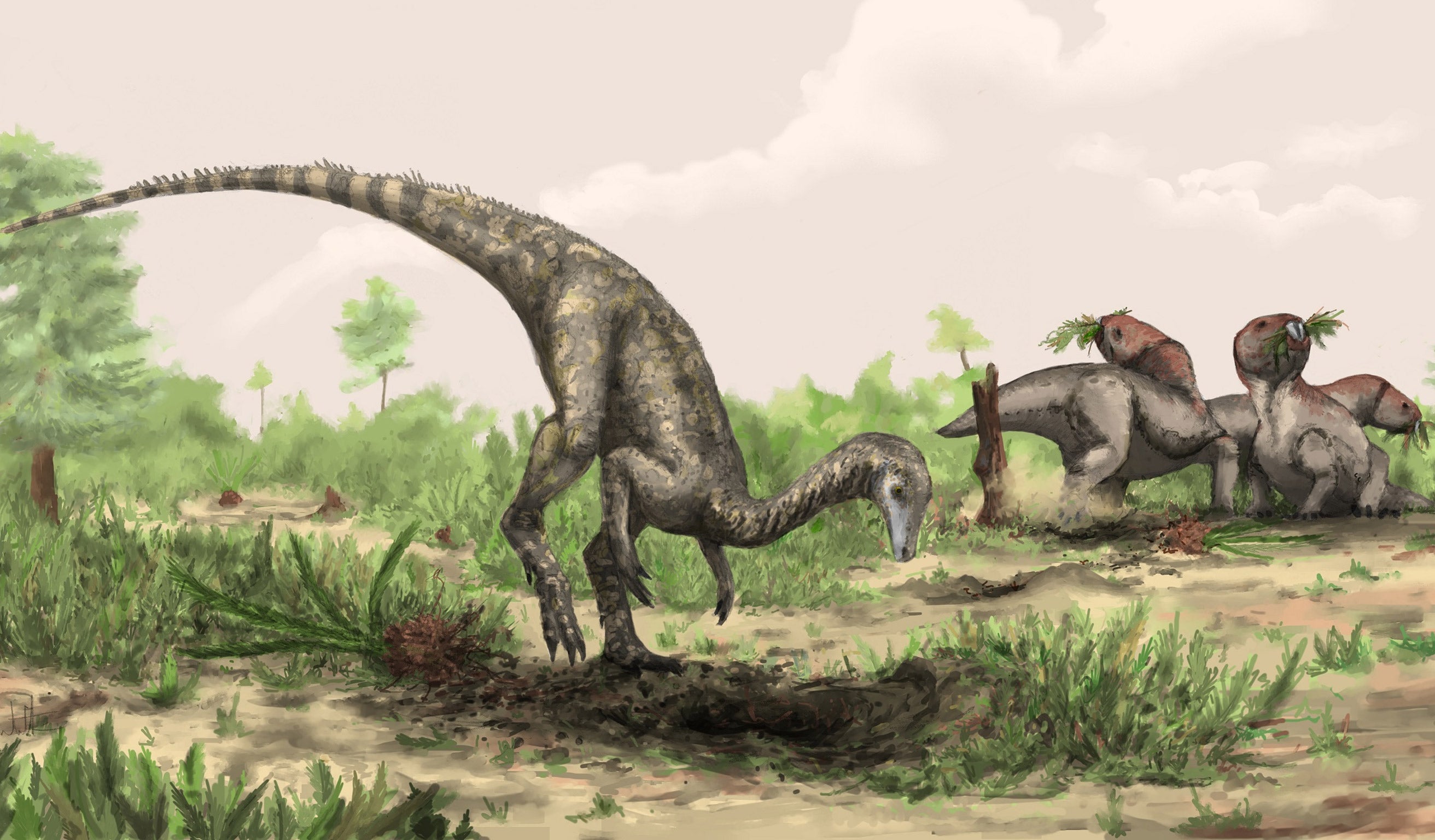 An artist’s impression of Nyasasaurus, which lived in the Triassic period in what is now Tanzania