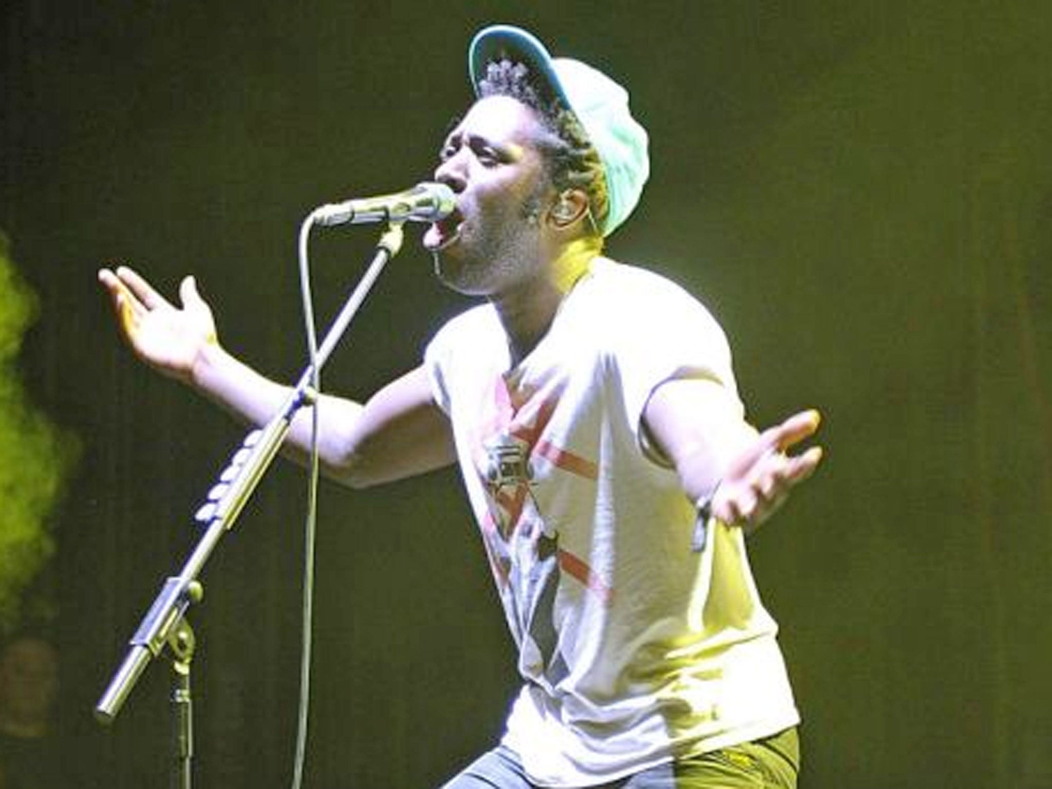 Kele Okereke of Bloc Party at Xfm's Winter Wonderland concert at the O2 Apollo Manchester