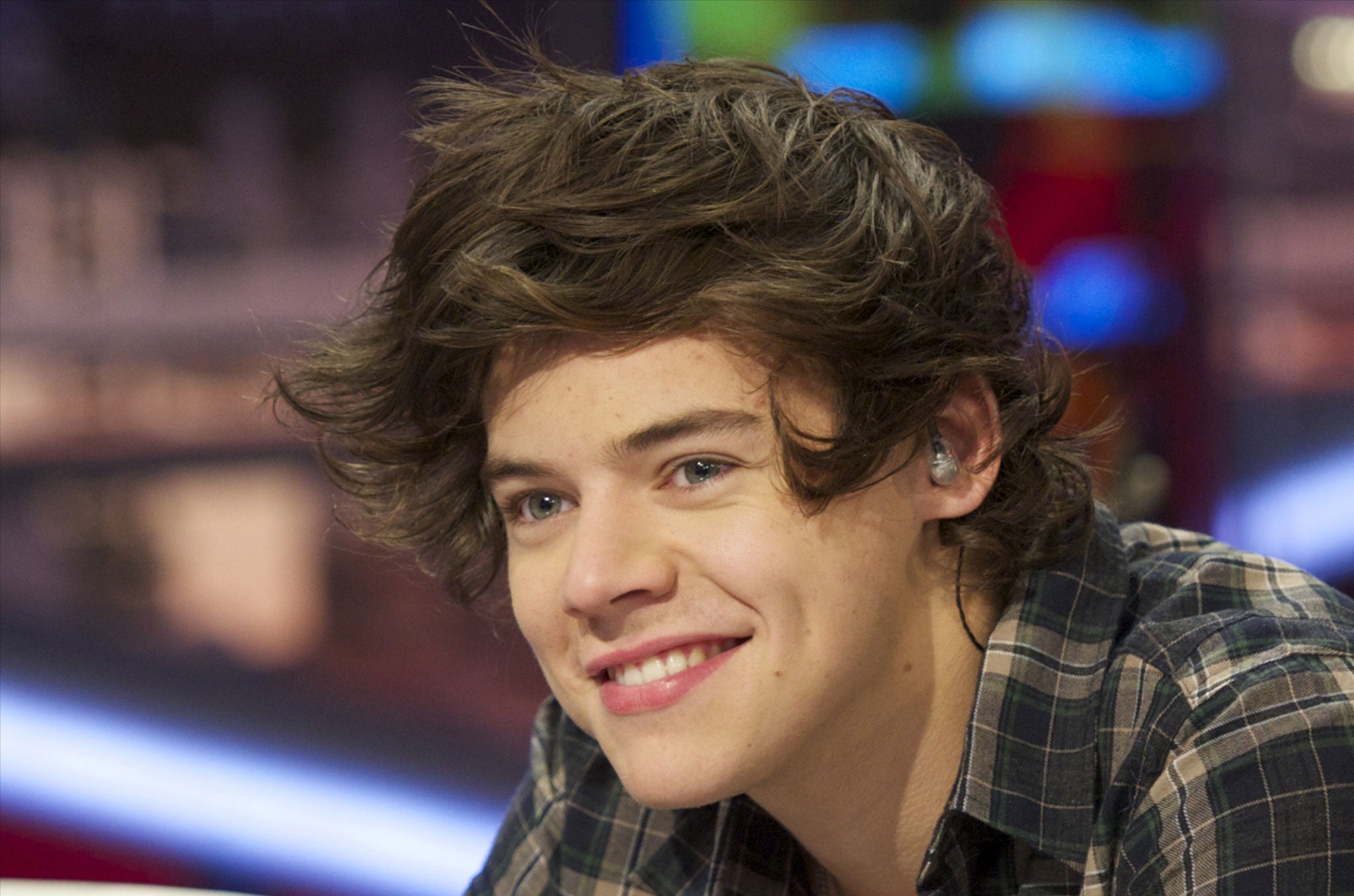 Harry Styles of One Direction attends 'El Hormiguero' Tv show at Vertice Studio on October 31, 2012 in Madrid, Spain.