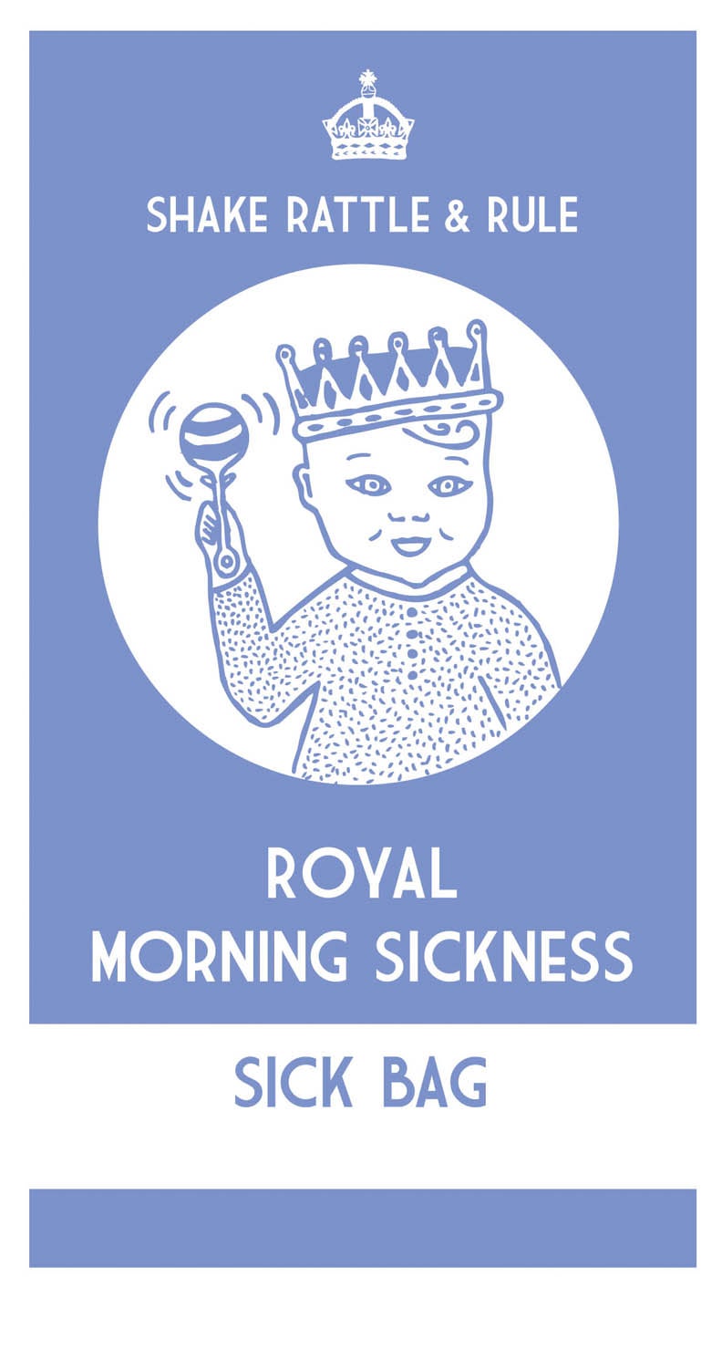 Royal Baby sick bag by Lydia Leith