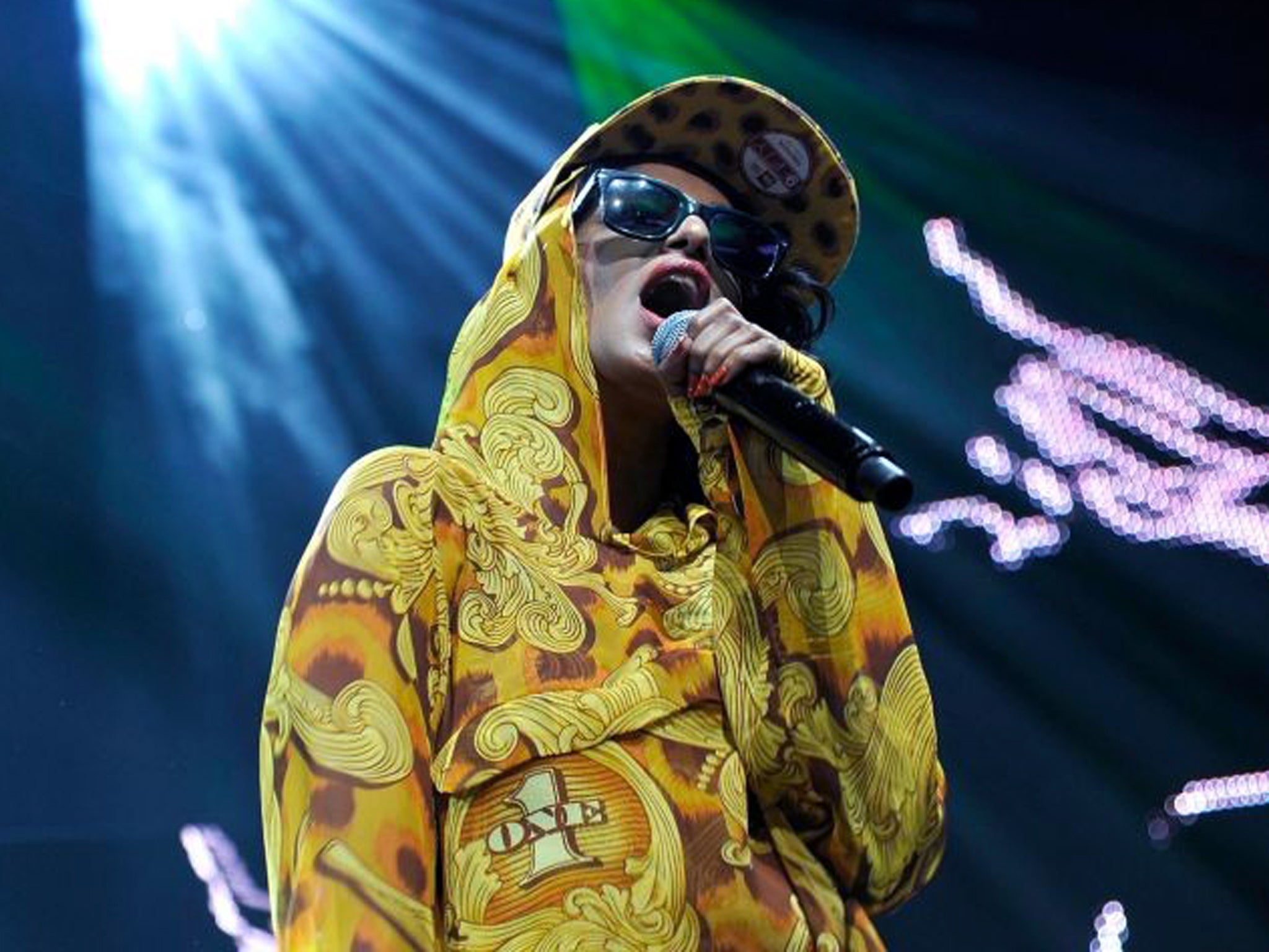 Gold standard: M.I.A. on stage in Hollywood last month