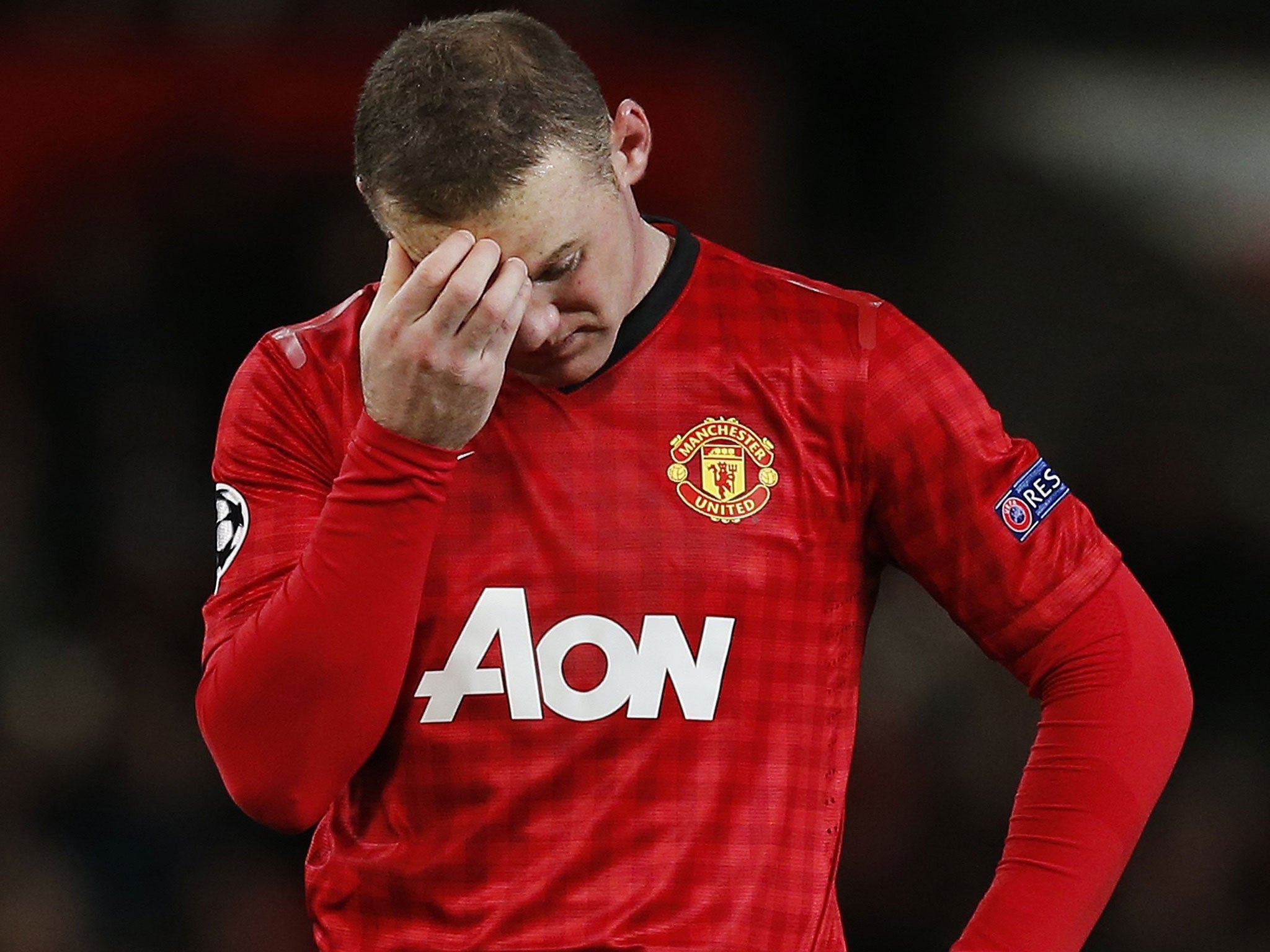 Wayne Rooney struggled in the defeat by Cluj