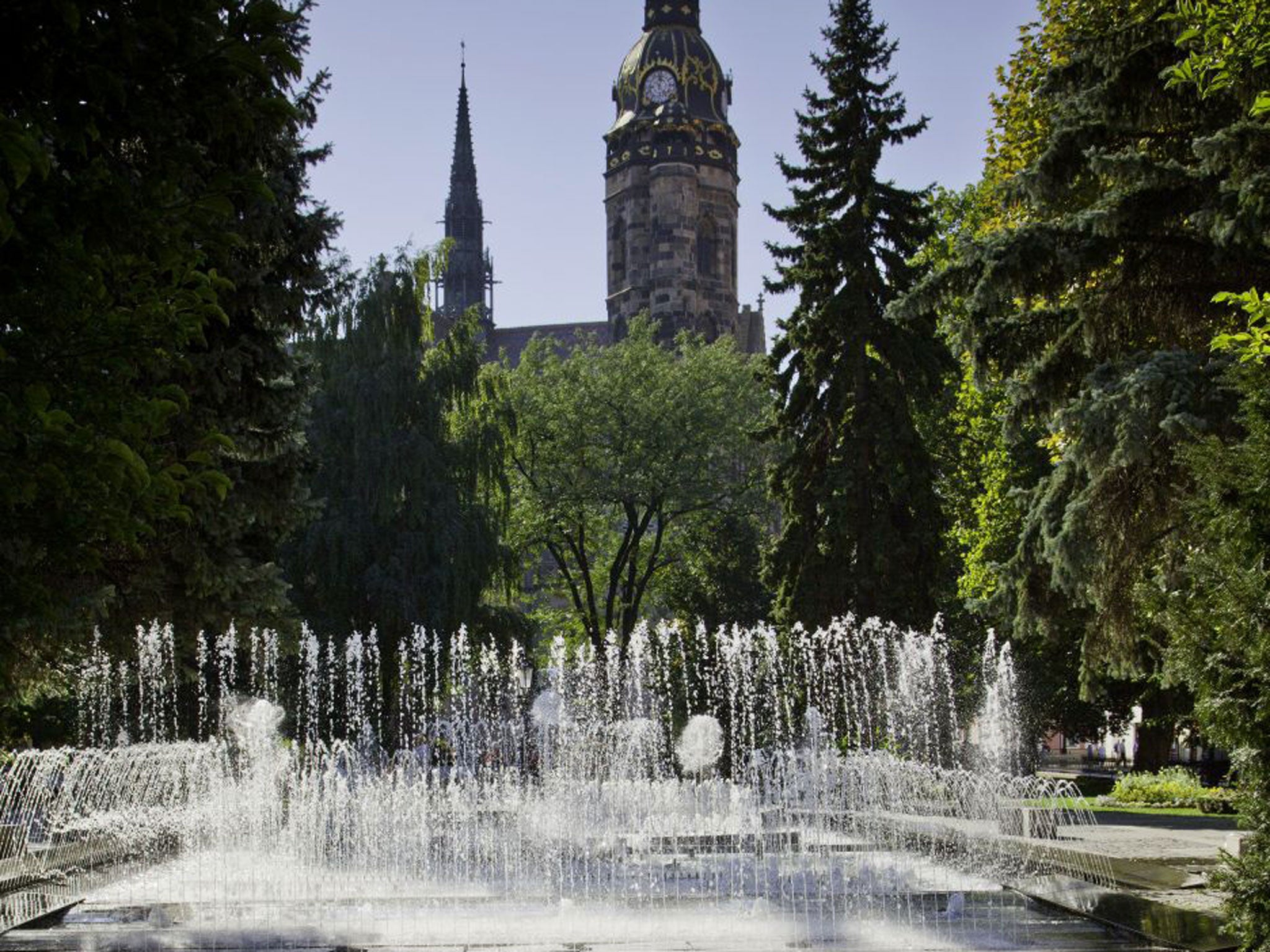 Make a splash: fountains outside Kosice’s cathedral