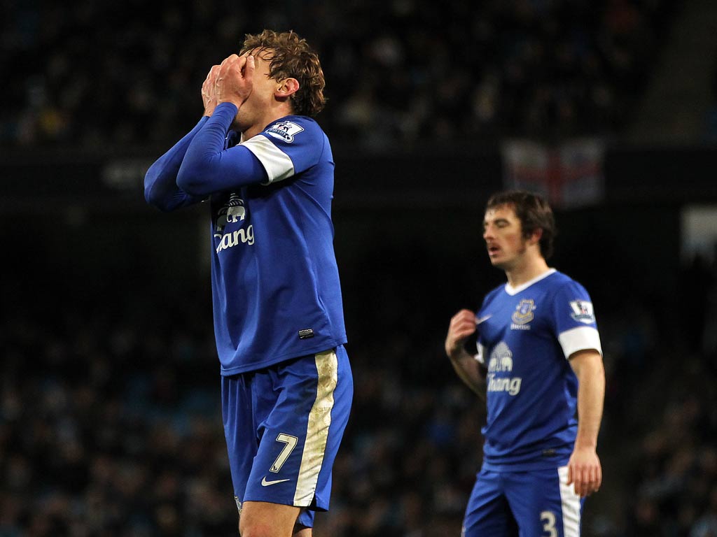 Nikica Jelavic and Leighton Baines