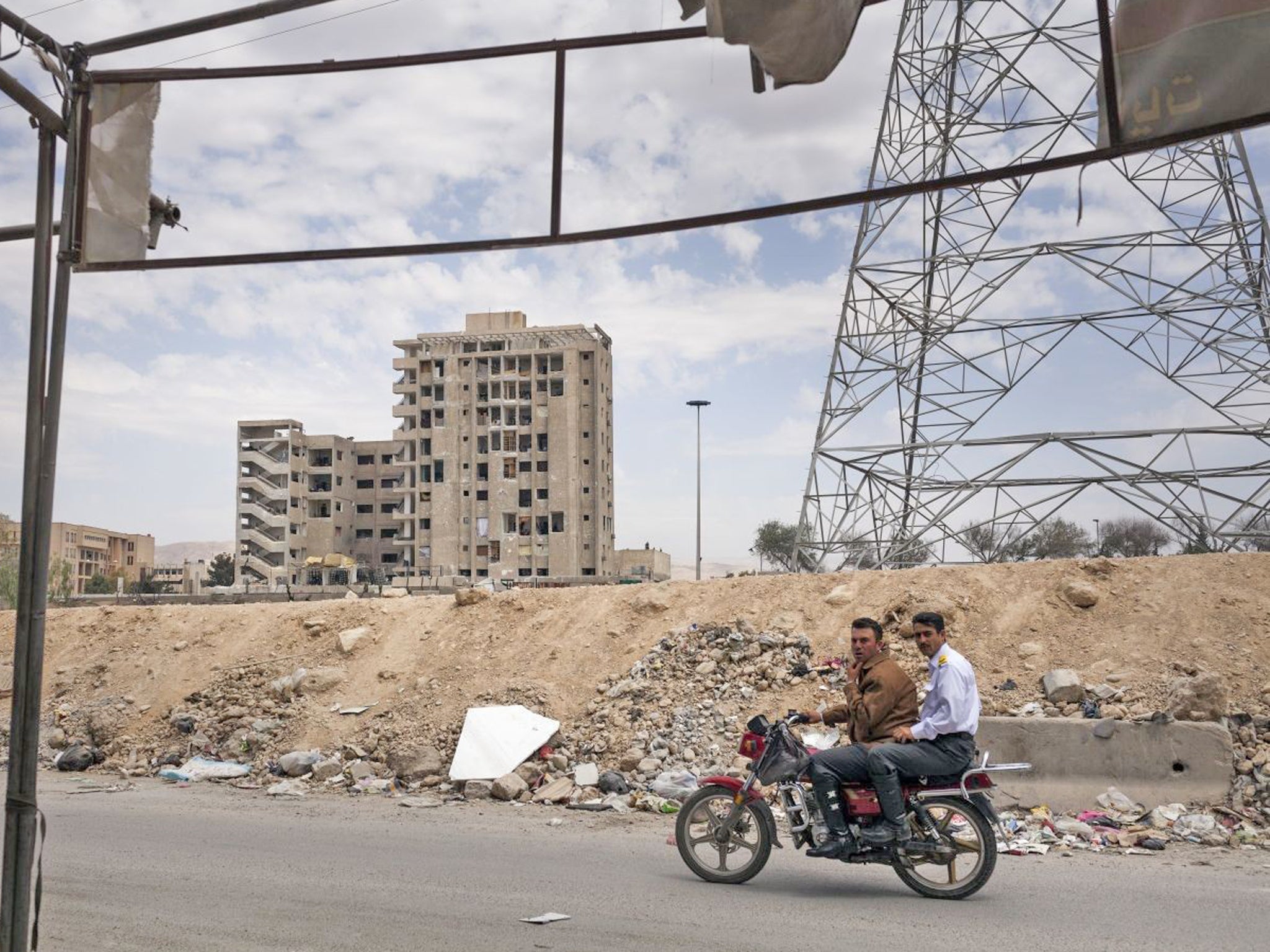 Areas of Damascus have been reduced to rubble, with the sound of explosions growing ever closer