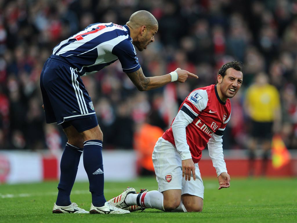 Santi Cazorla is accused of diving