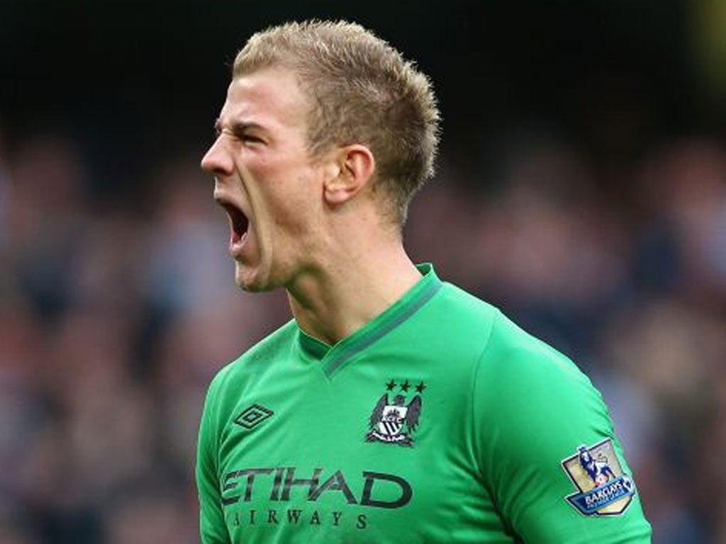 Joe Hart: City goalkeeper defended his actions that led to United’s late winner in Sunday’s derby