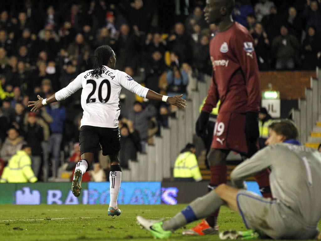 Hugo Rodallega celebrates his goal against Newcastle
