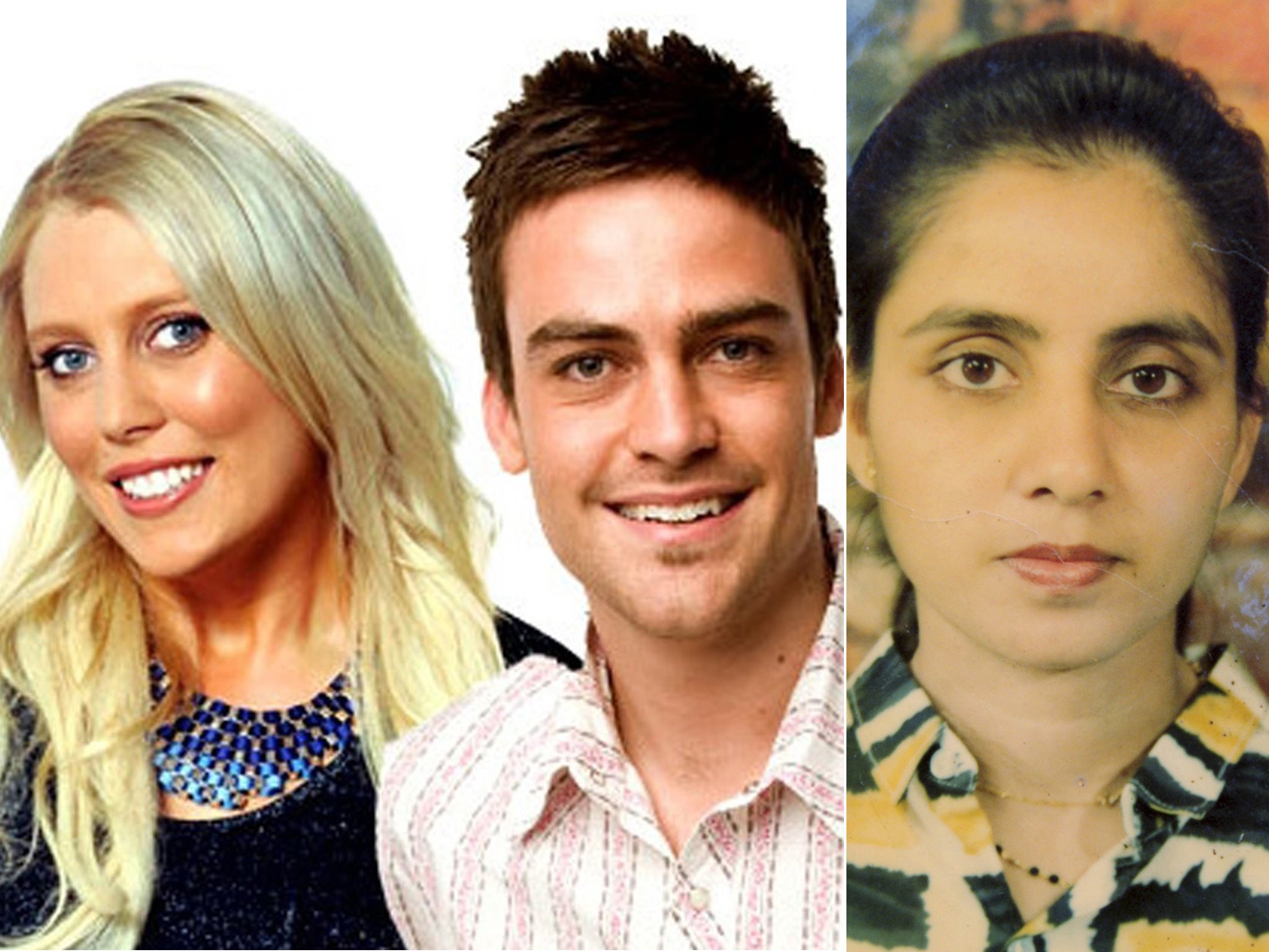 From left to right: Australian radio presenters Mel Greig and Michael Christian, and nurse Jacintha Saldanha who put through their prank call