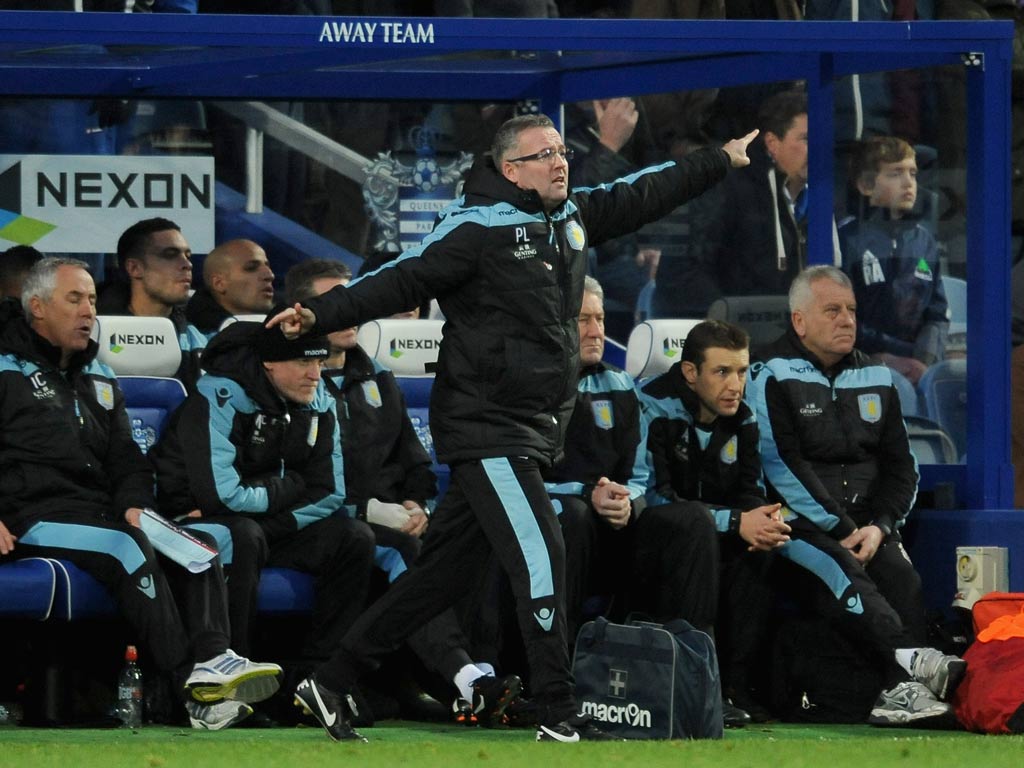 Aston Villa manager Paul Lambert