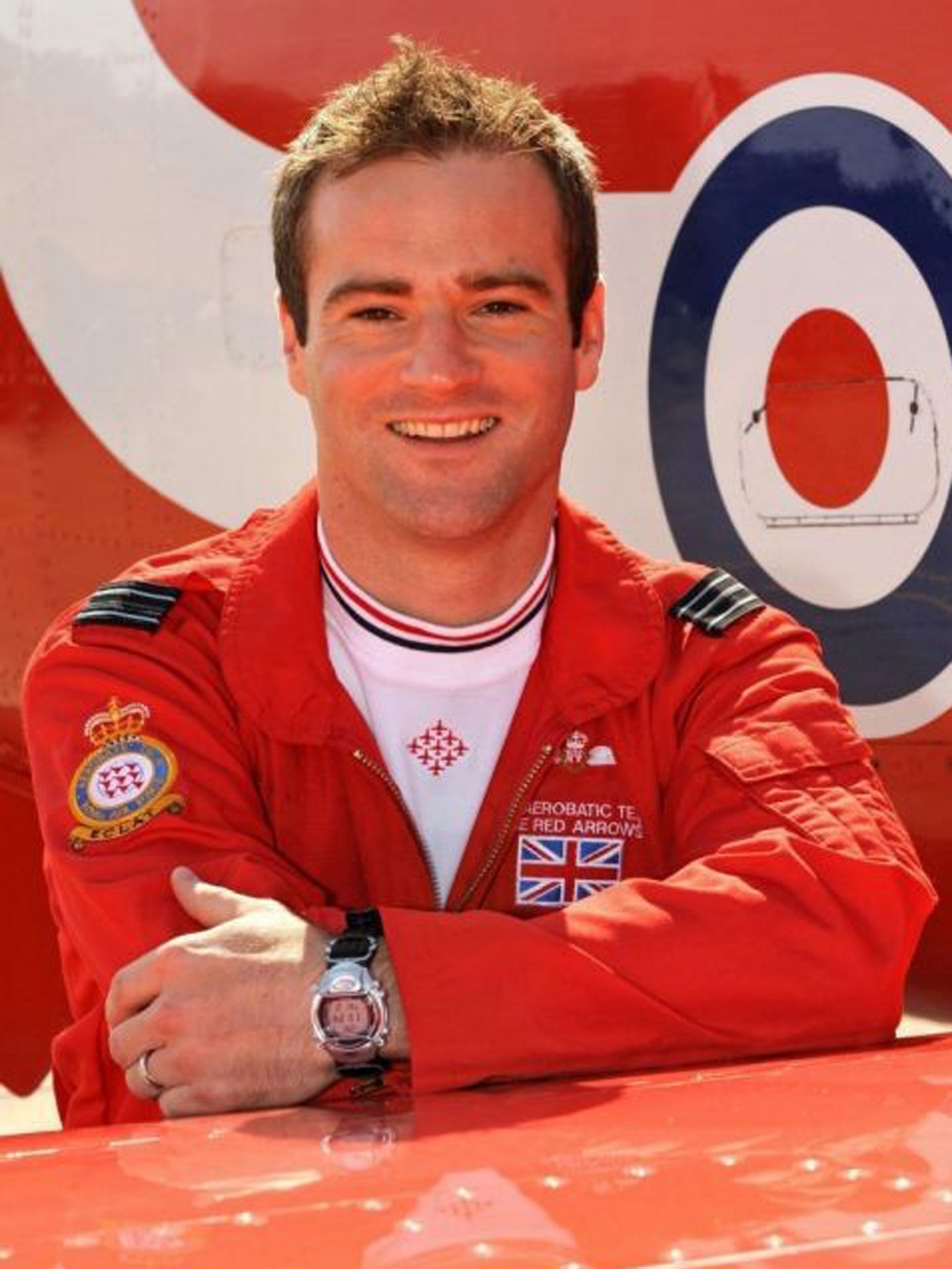 Flight Lieutenant Jon Egging was killed when his aircraft came down after performing at an air show