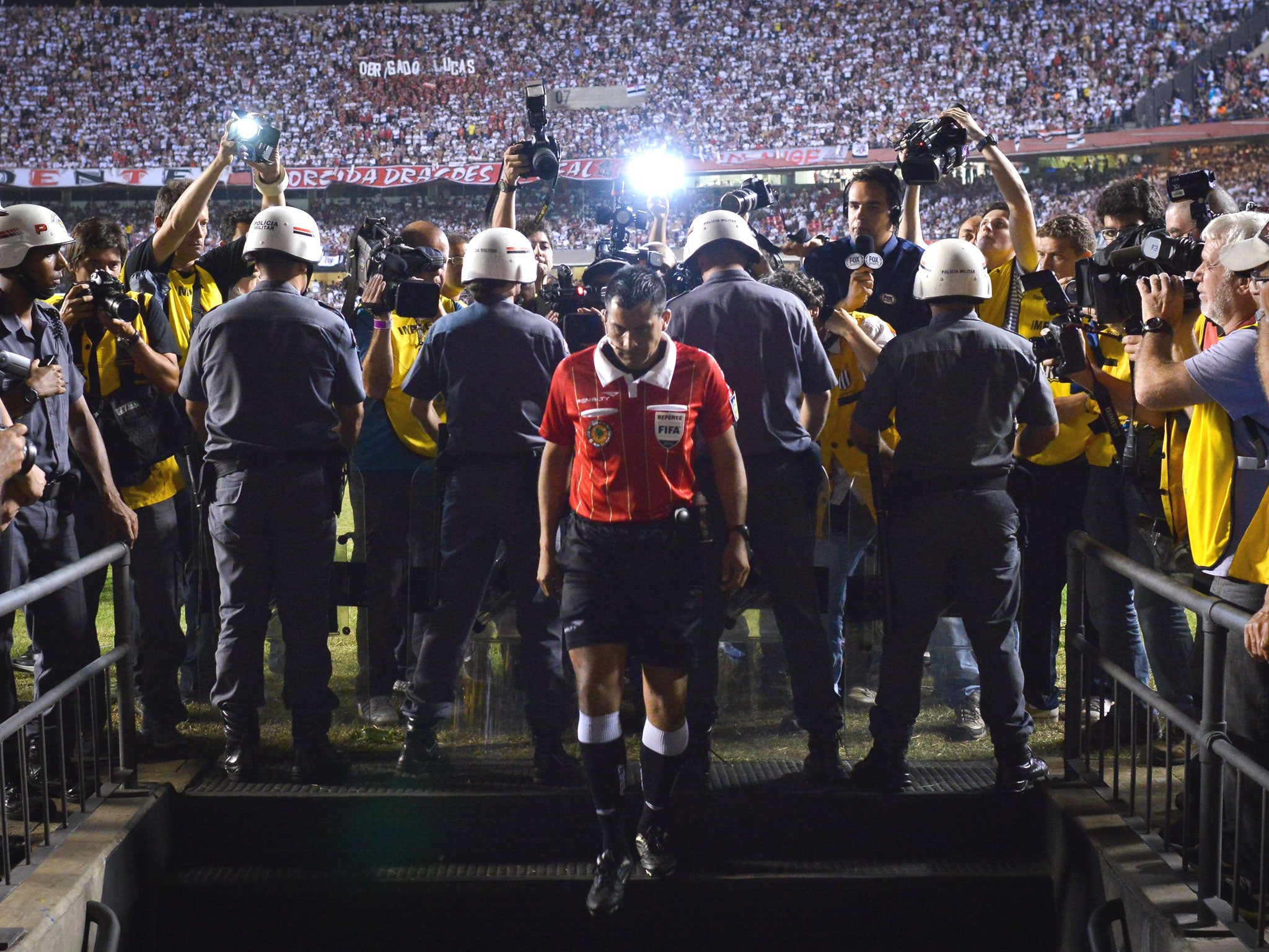 The Tigre players refused to come out for the second half on Wednesday