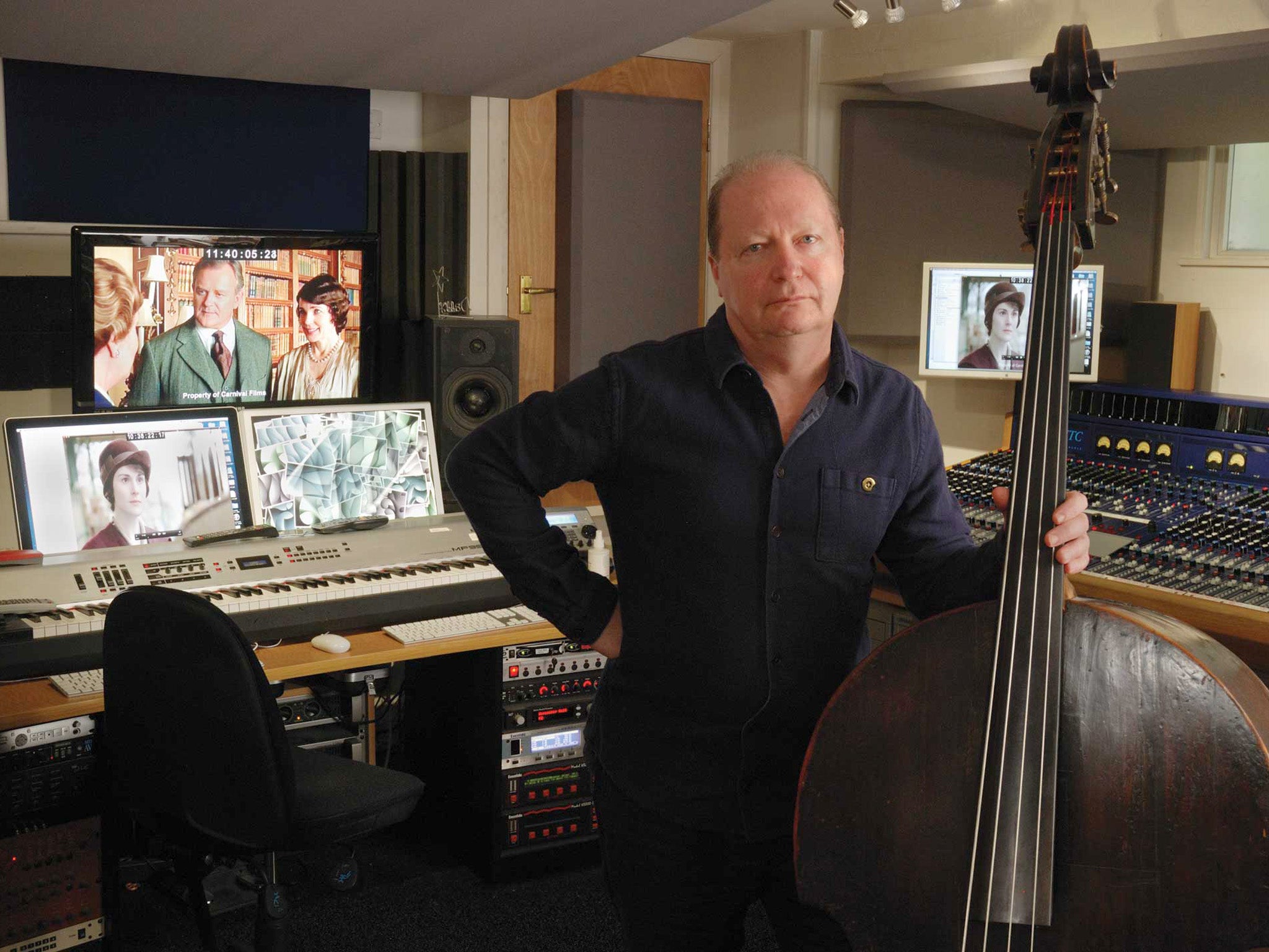 John Lunn at his home studio. The Scotsman wrote the theme tune for Downton Abbey.