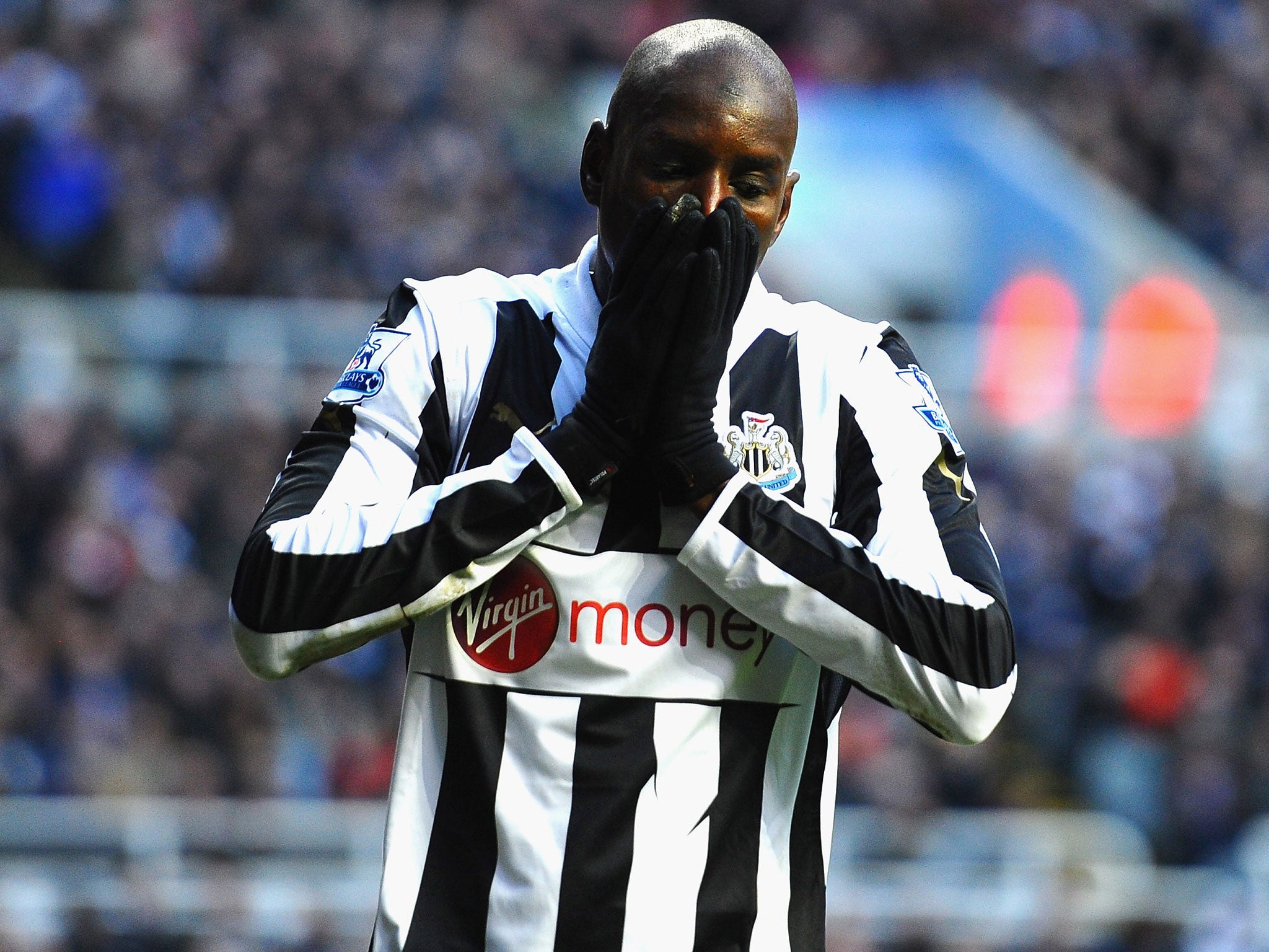 Demba Ba rues a missed chance for Newcastle