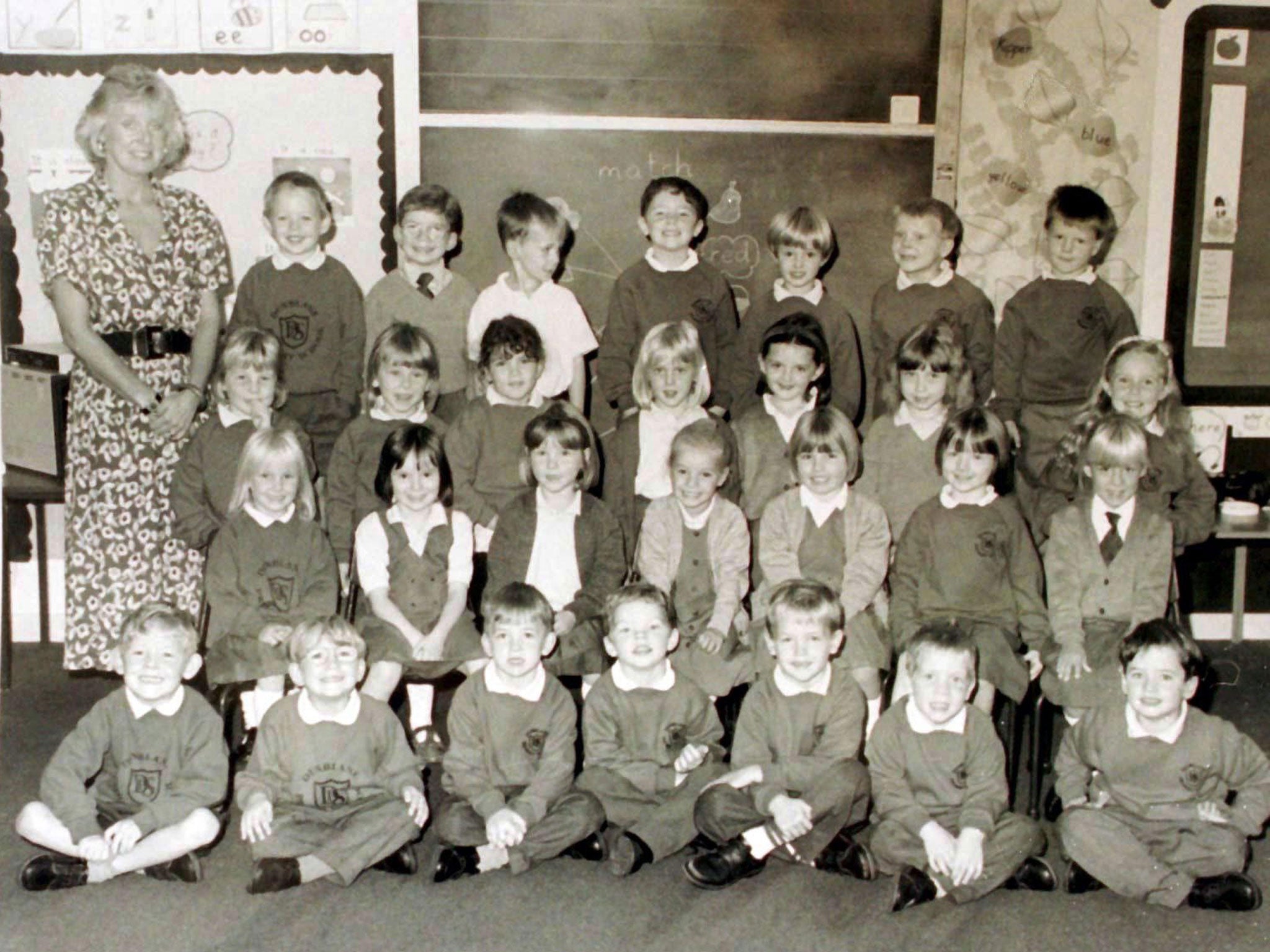 Second row, far right: Amie Adams alongside her Dunblane primary classmates in 1996