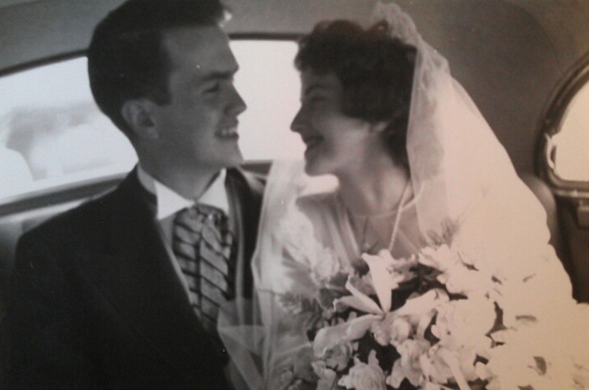 James and Lauretta Burke on their wedding day.