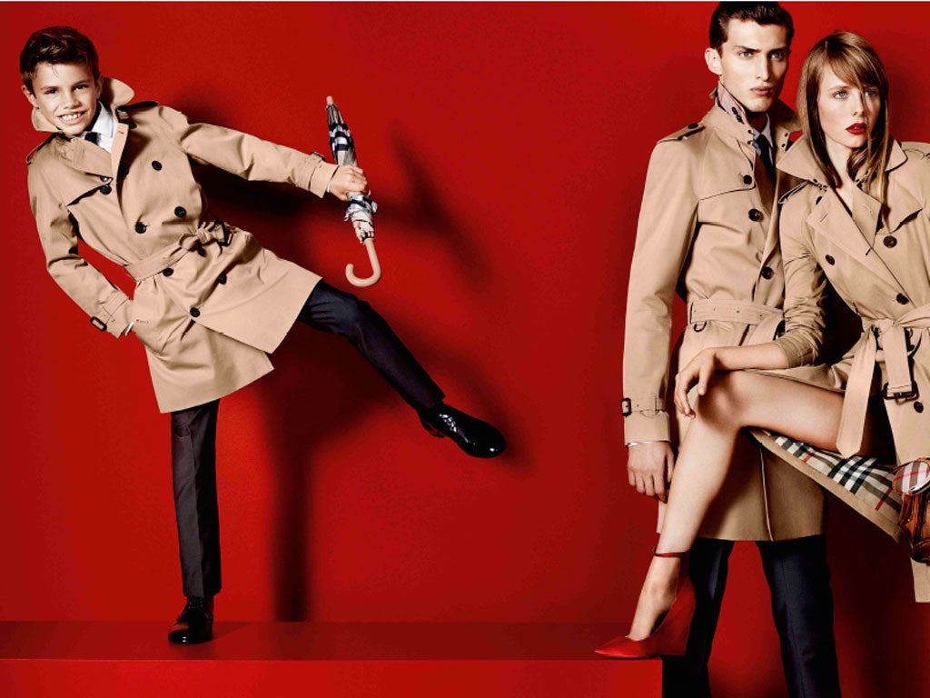 Burberry Spring/Summer 2012 campaign featuring David and Victoria's son Romeo Beckham