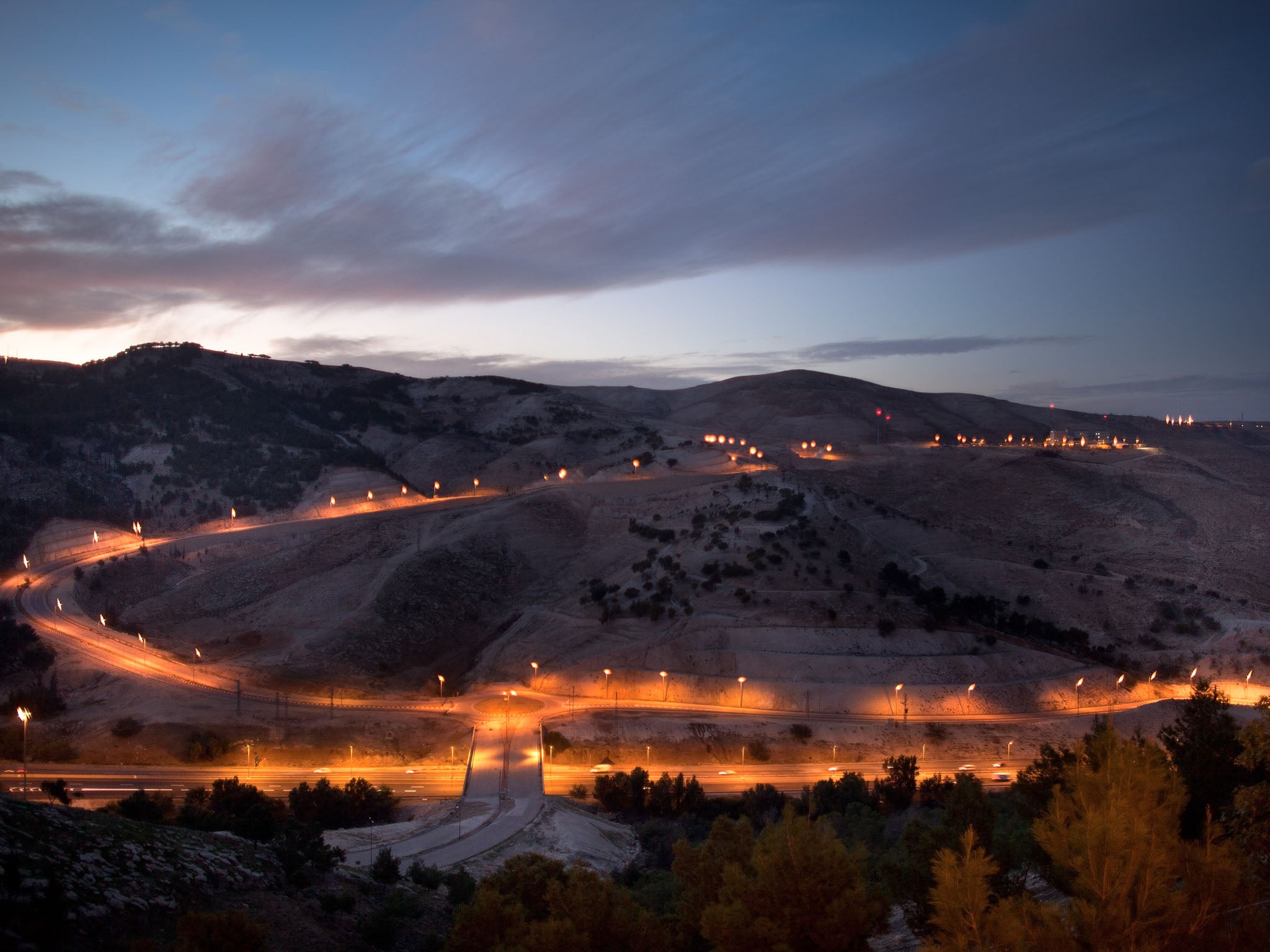 A general view of the 'E1' settlement area, situated between Jerusalem and the Israeli West Bank