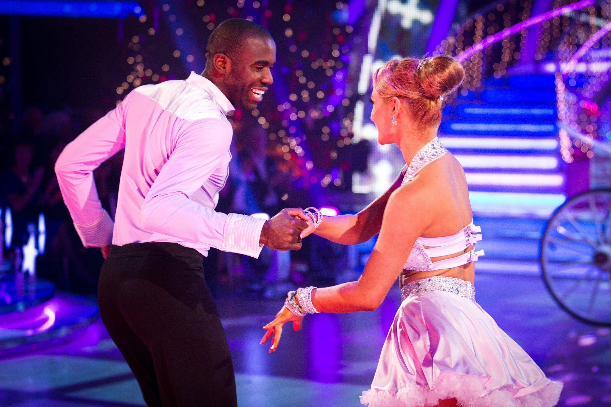 Fabrice Muamba and Aliona Vilani taking part in the Strictly Come Dancing Christmas Special 2012.