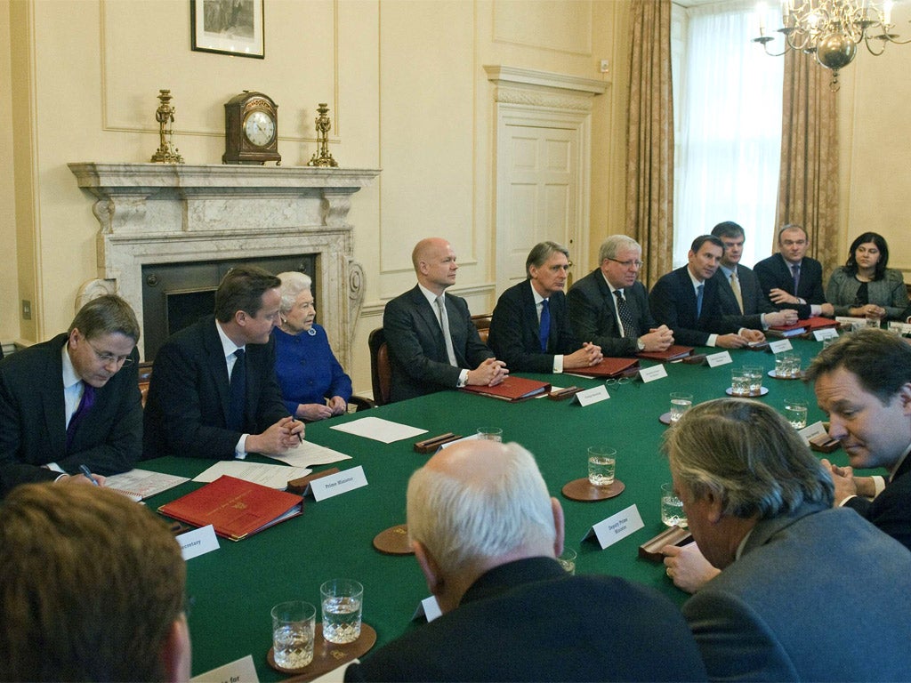 The Queen attends a cabinet meeting