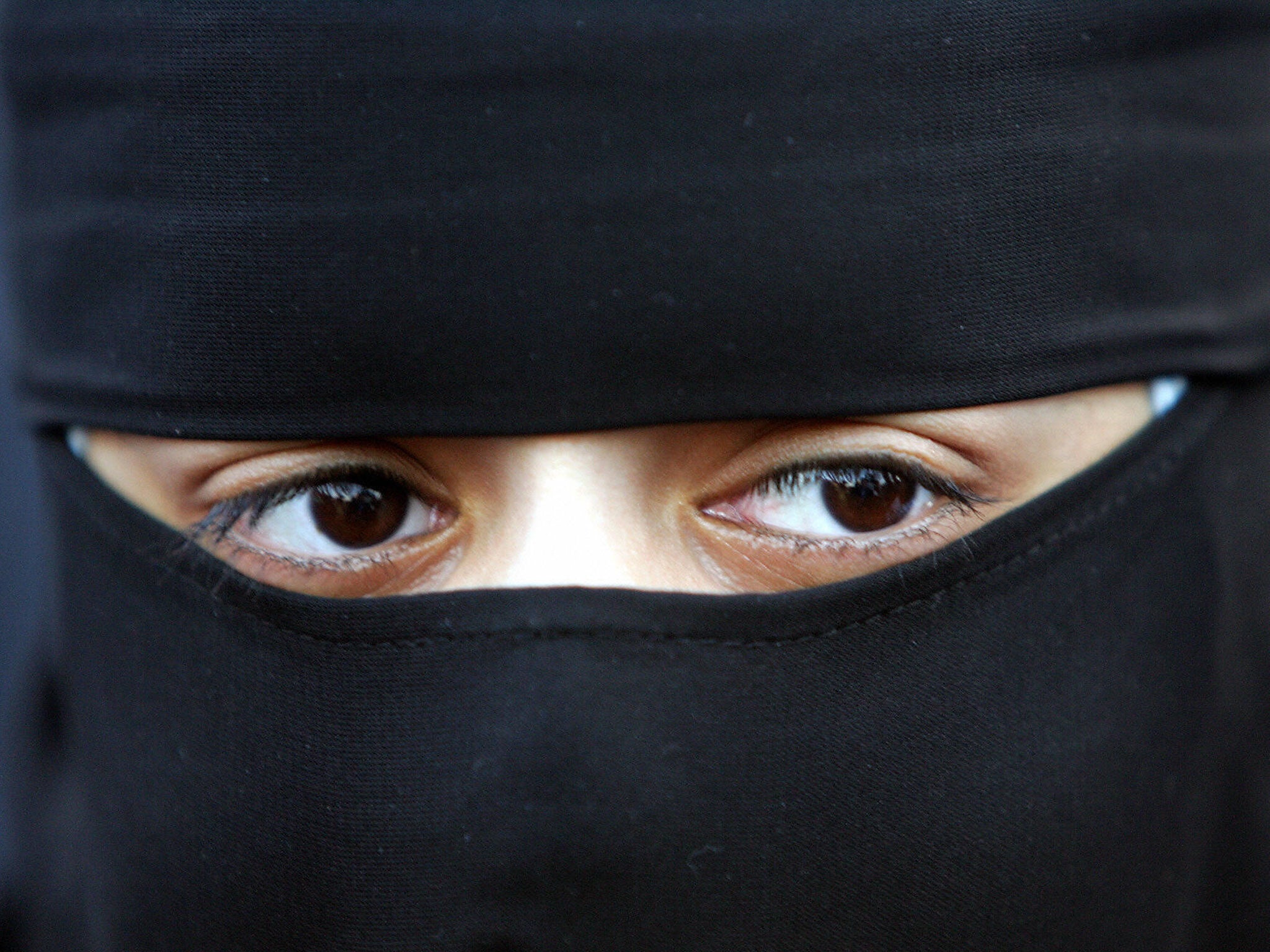 A Muslim woman in Blackburn, north-west England, 13 October 2006