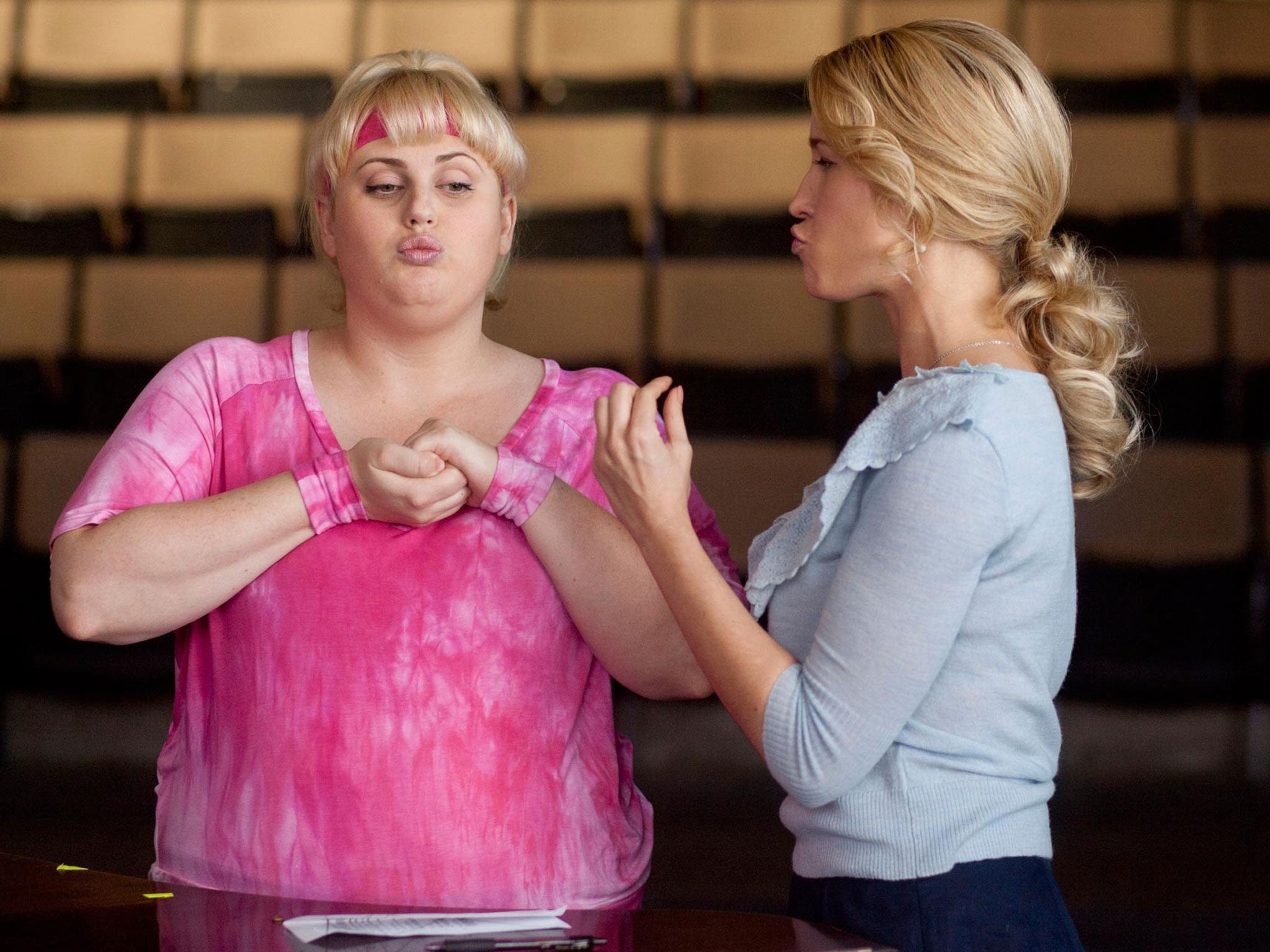 Blow out: Rebel Wilson and Anna Camp in ‘Pitch Perfect’