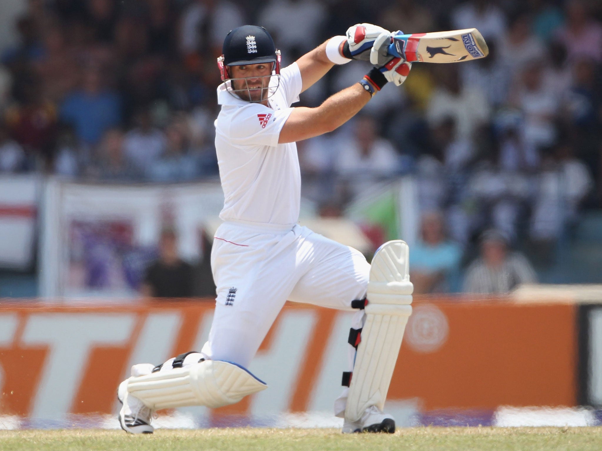 Prior plays a trademark cover drive