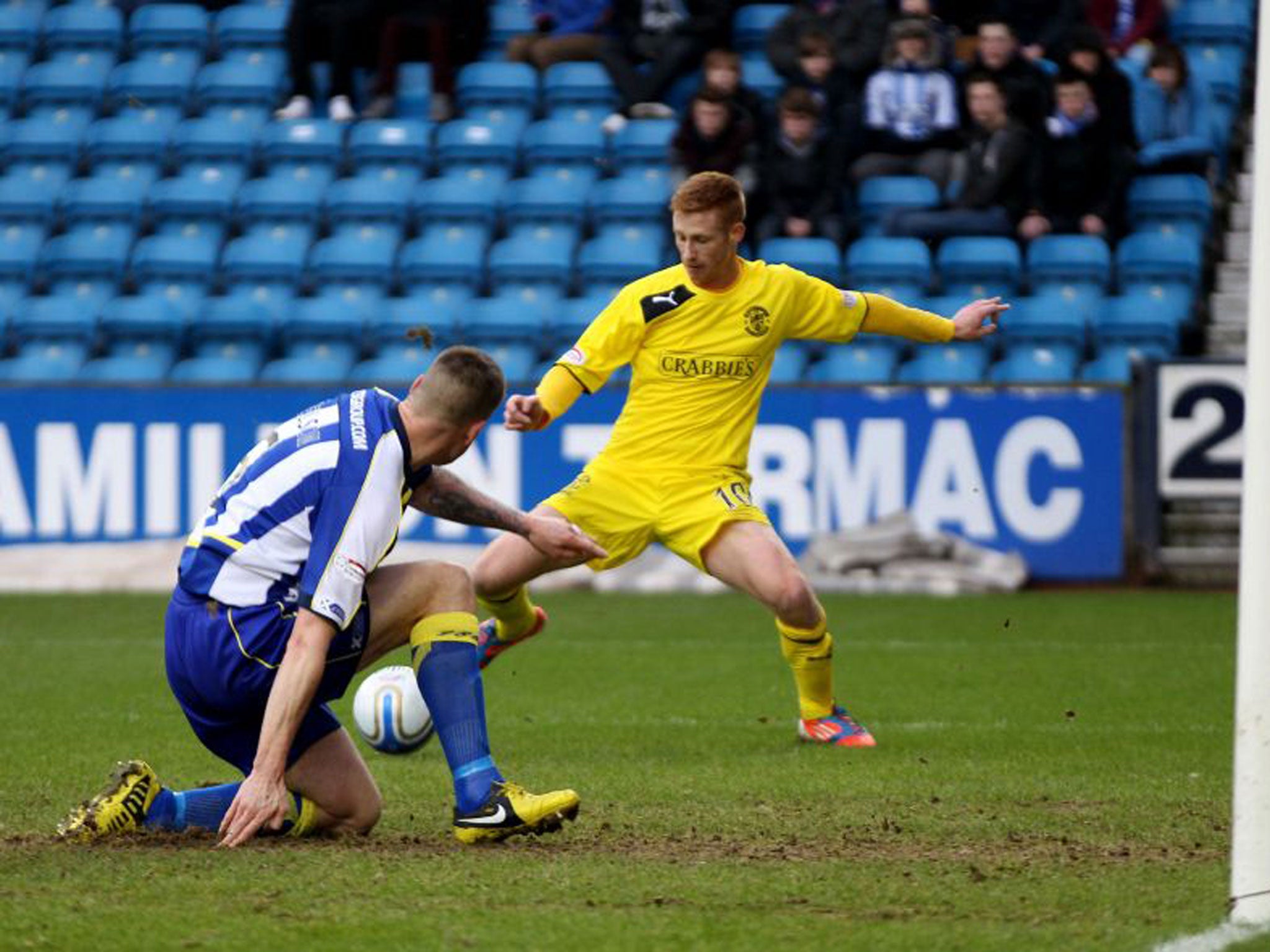 Eoin Doyle equalised for Hibernian against Kilmarnock yesterday