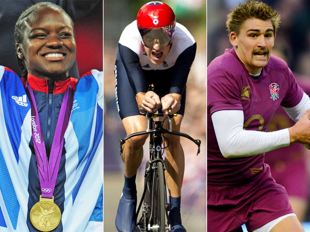 Nicola Adams, Bradley Wiggins and Toby Flood