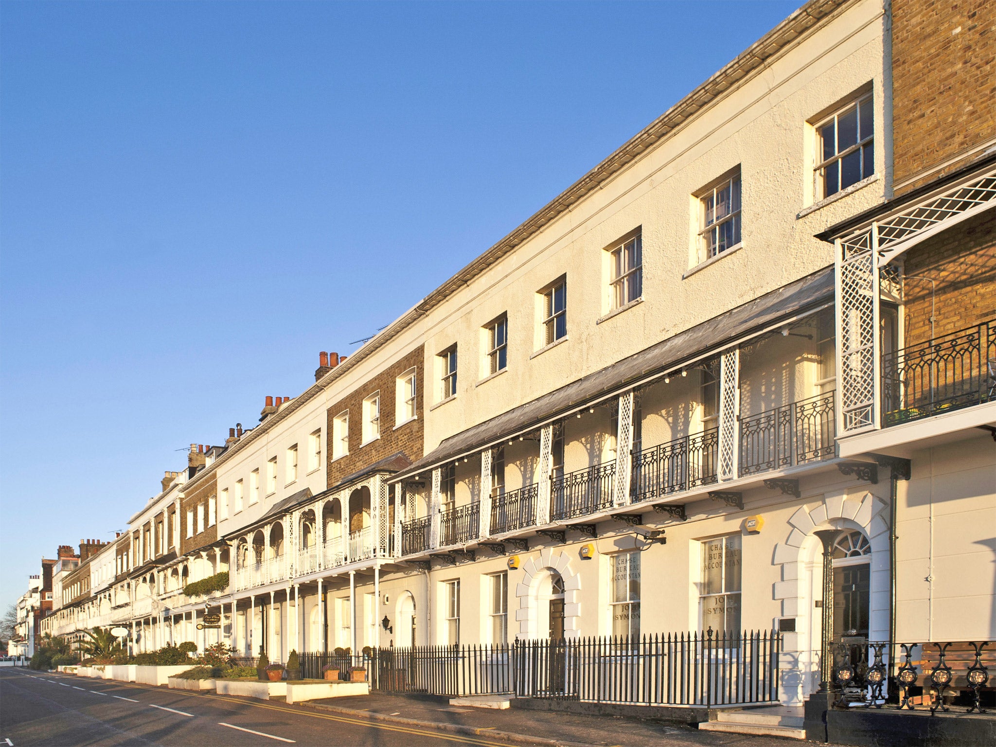 Georgian terrace houses in Southend On Sea, Essex