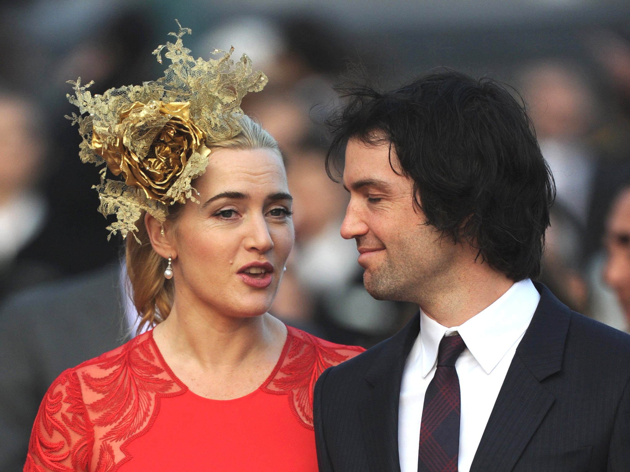 Actress Kate Winslet with husband Ned RocknRoll