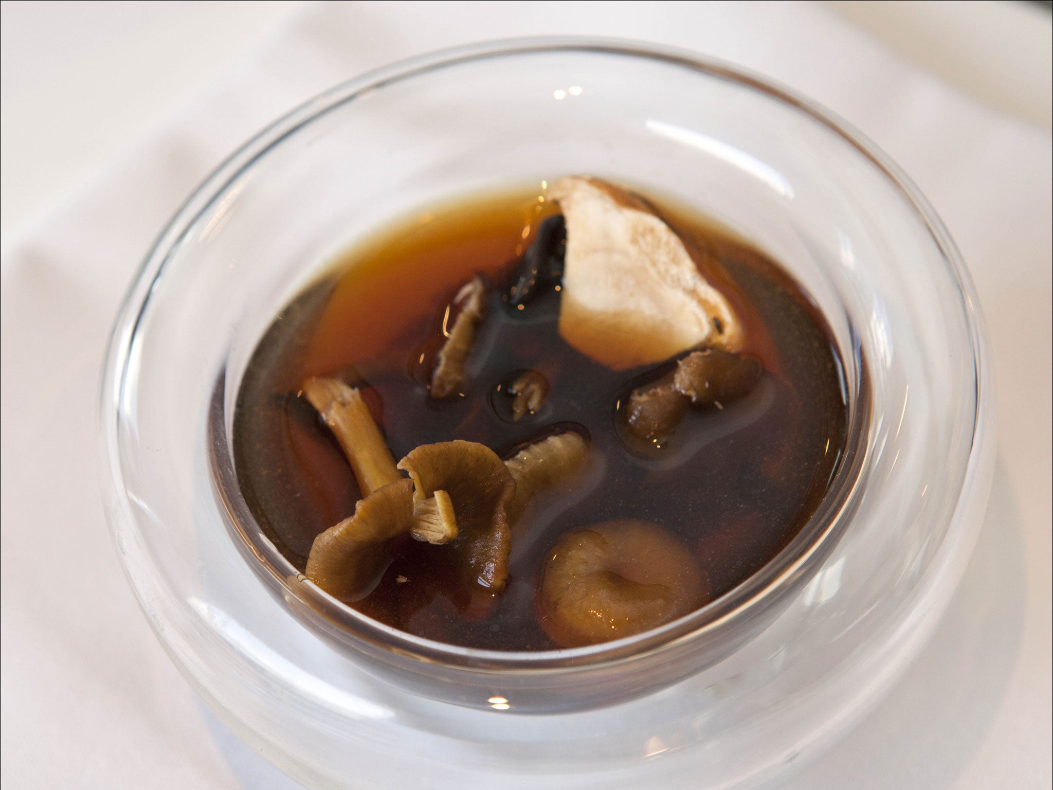 Mushroom and black truffle consommé