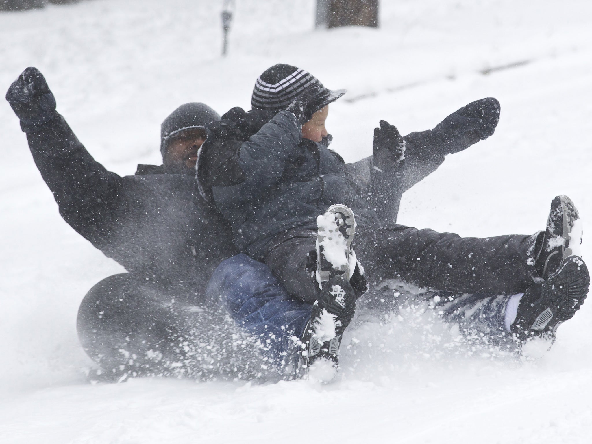 Fun in the snow in Seattle