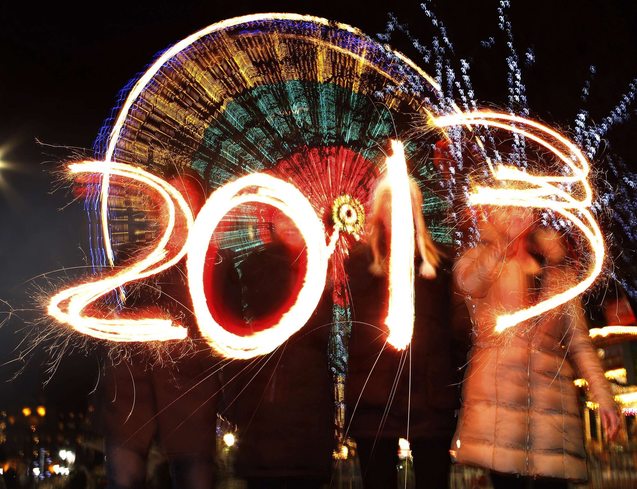 New year street party celebrations in Edinburgh