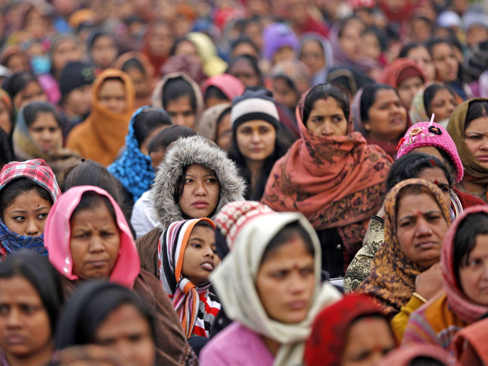 A prayer ceremony for the rape victim in New Delhi