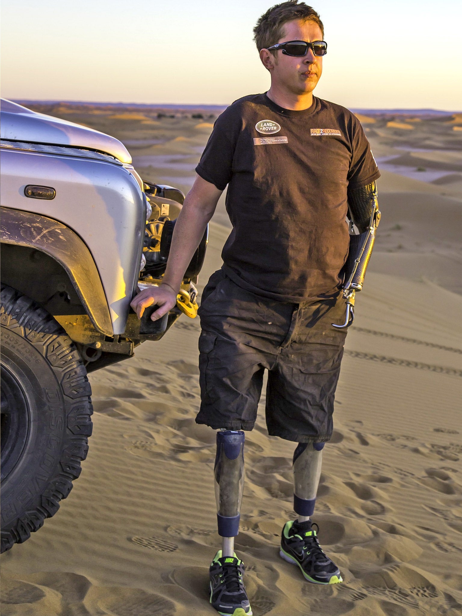 Cpl Tom Neathway and his vehicle
