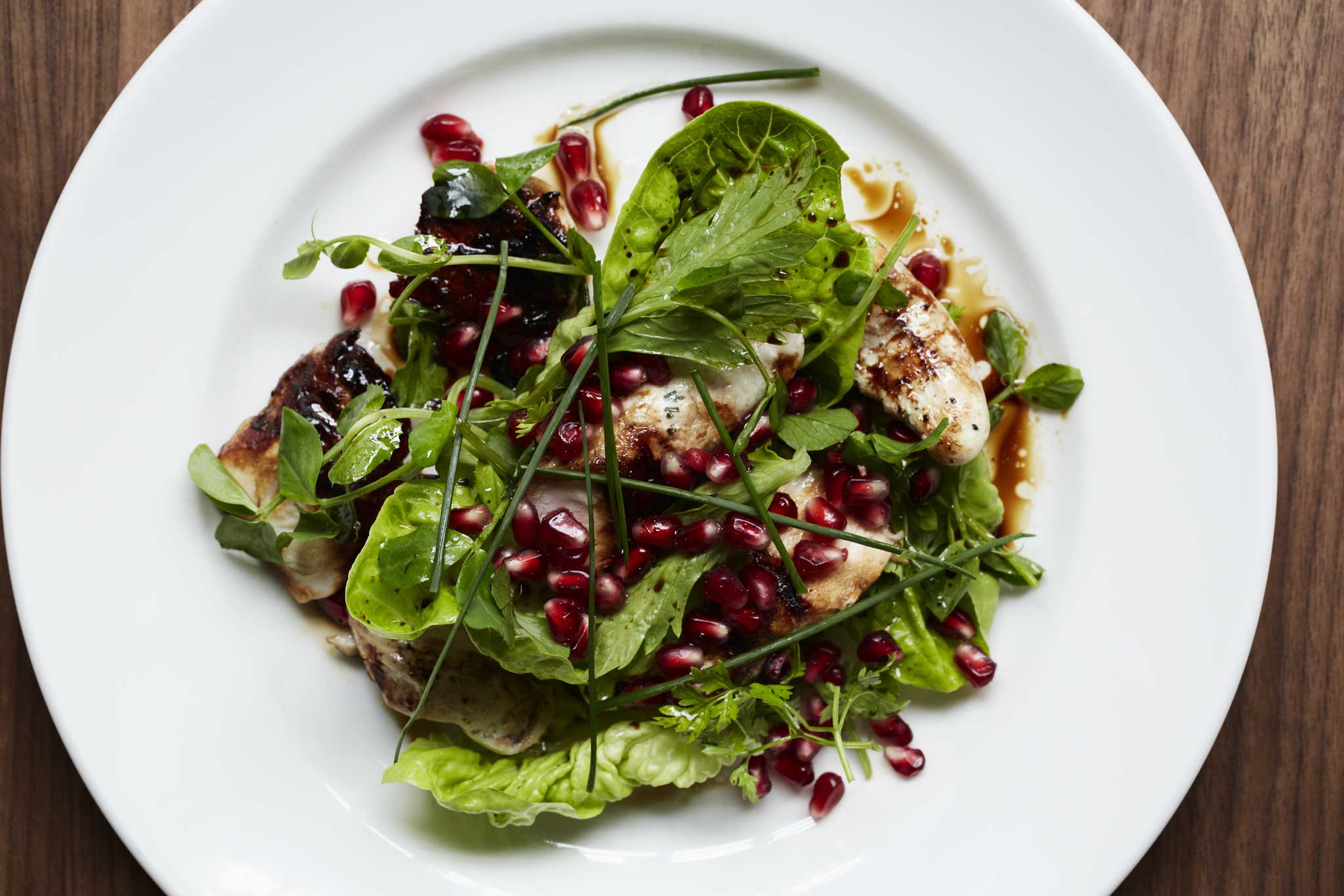 Chicken and pomegranate salad