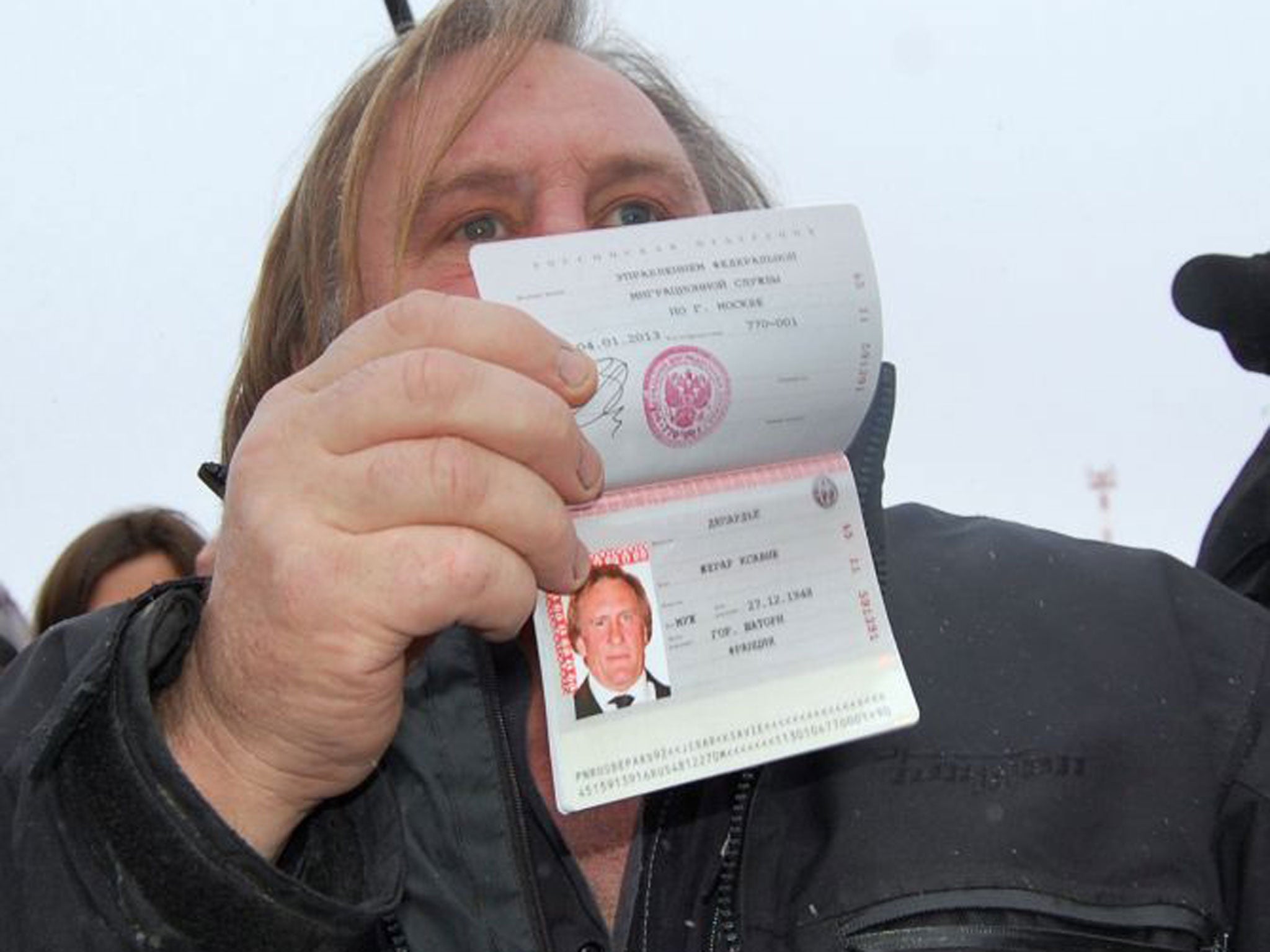 Gerard Depardieu enjoyed a lively first day as a Russian citizen yesterday, with banquets, toasts and offers of free property