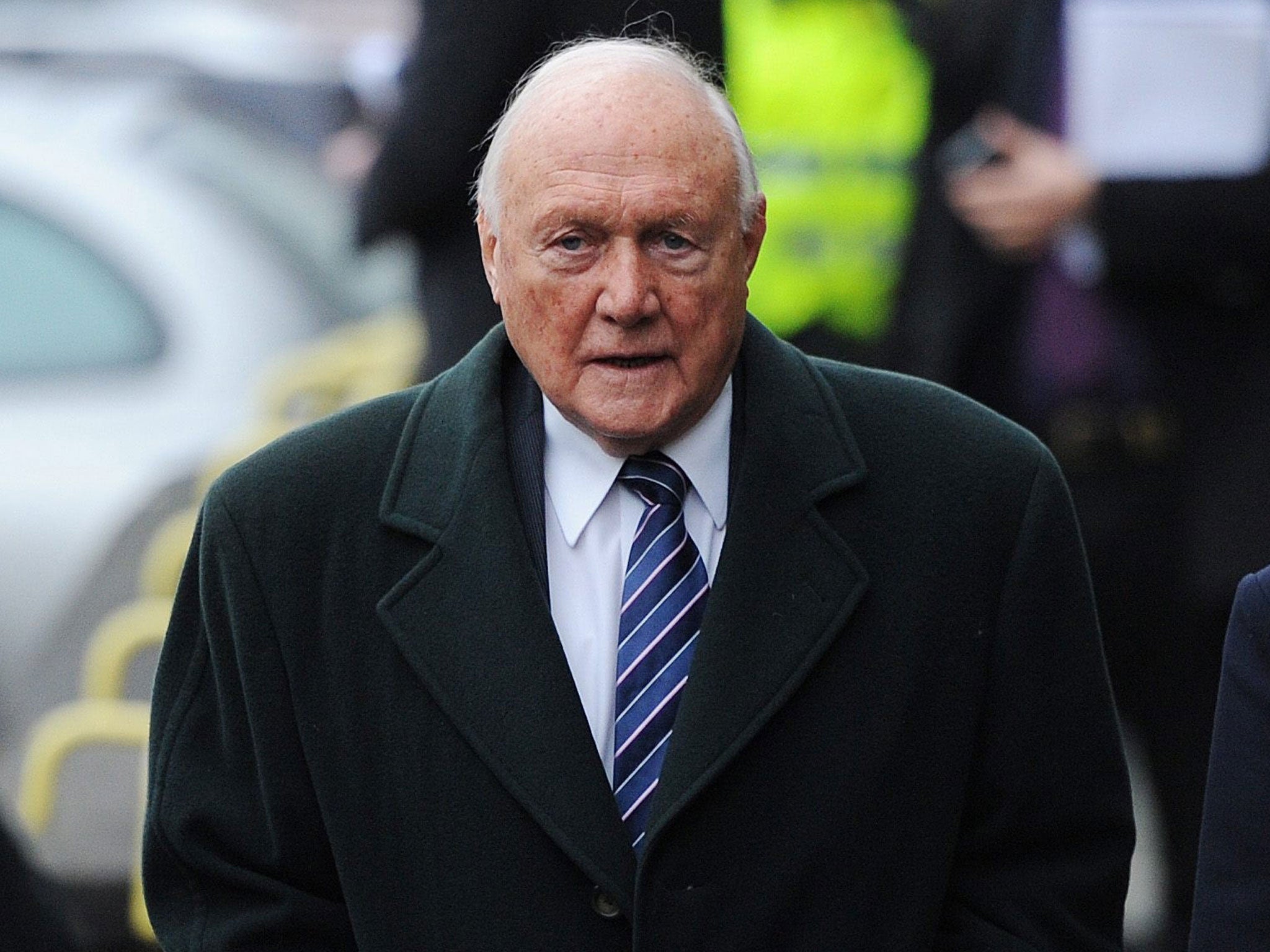 Broadcaster Stuart Hall leaves Preston Magistrates Court today