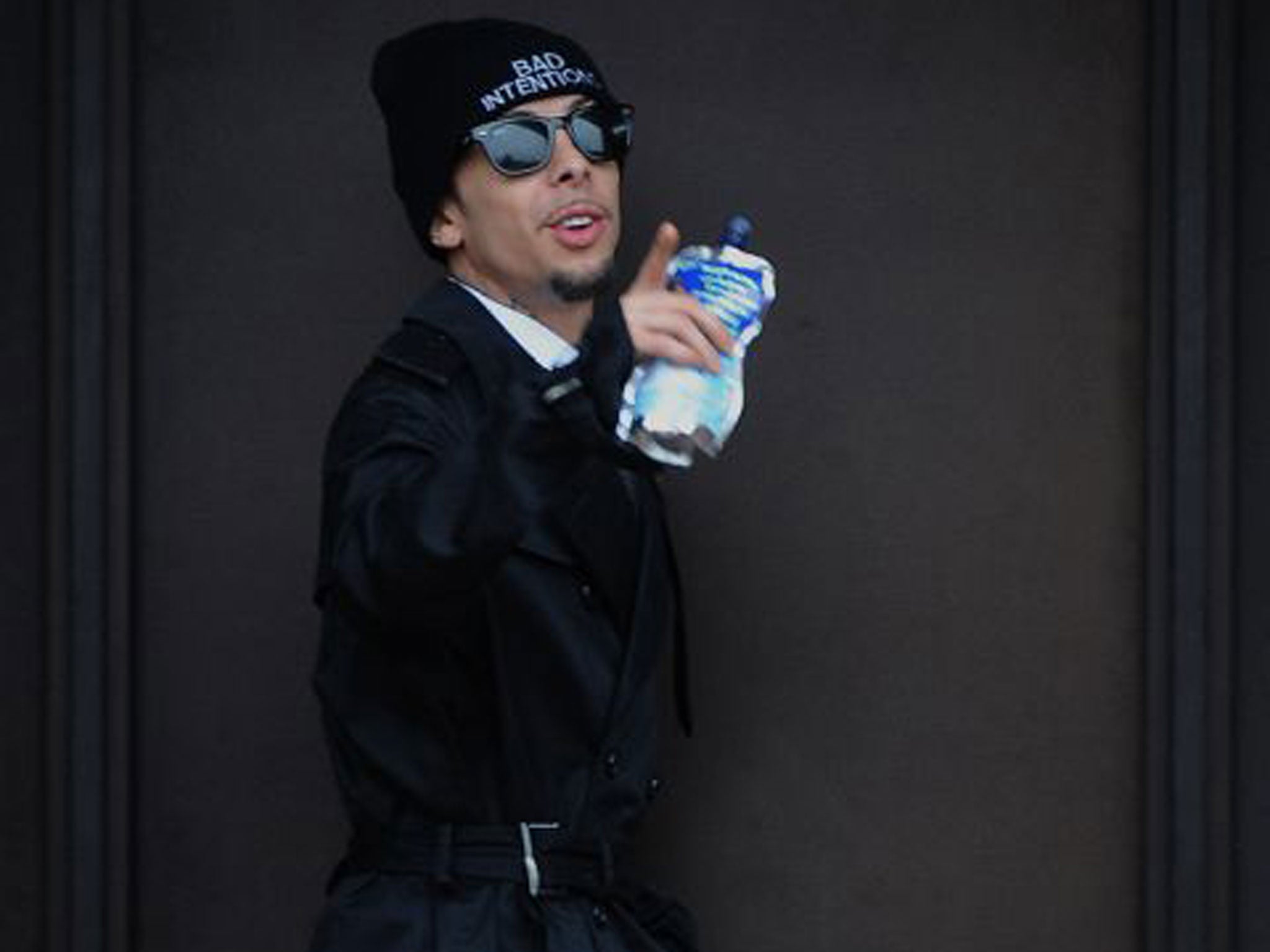 Rapper Dappy, real name Dino Costas Contostavlos, outside court