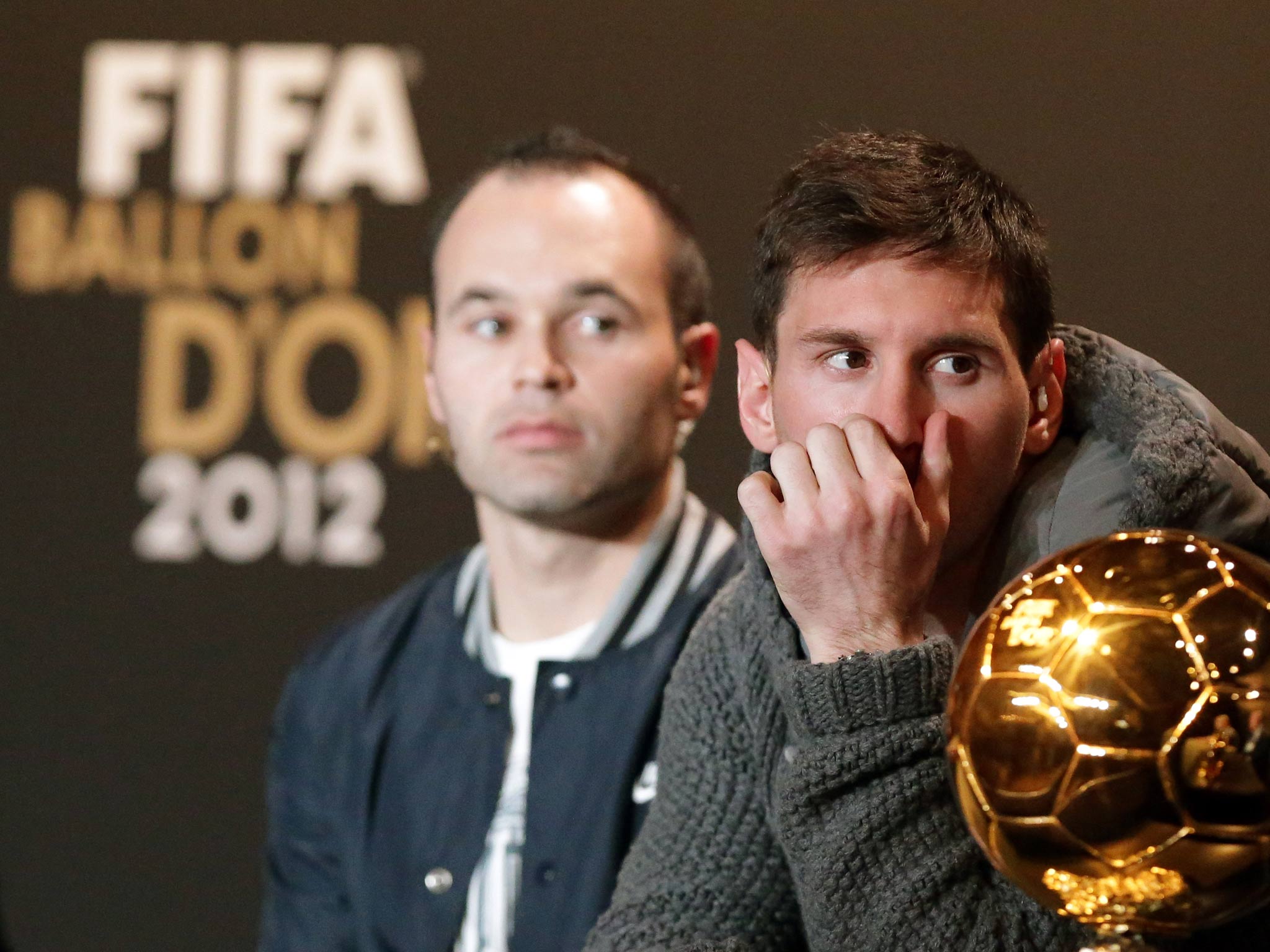 <b>Andres Iniesta</b><br/>
There is a strong case that Andres Iniesta should have won the award in 2008, 2010 and this year. In all of those years he was the key player in Spain's success - being named the player of the tournament last summer and scoring the winning goal in the World Cup final. This year he finished third in the running for Fifa Ballon d'Or and in 2010 came second.