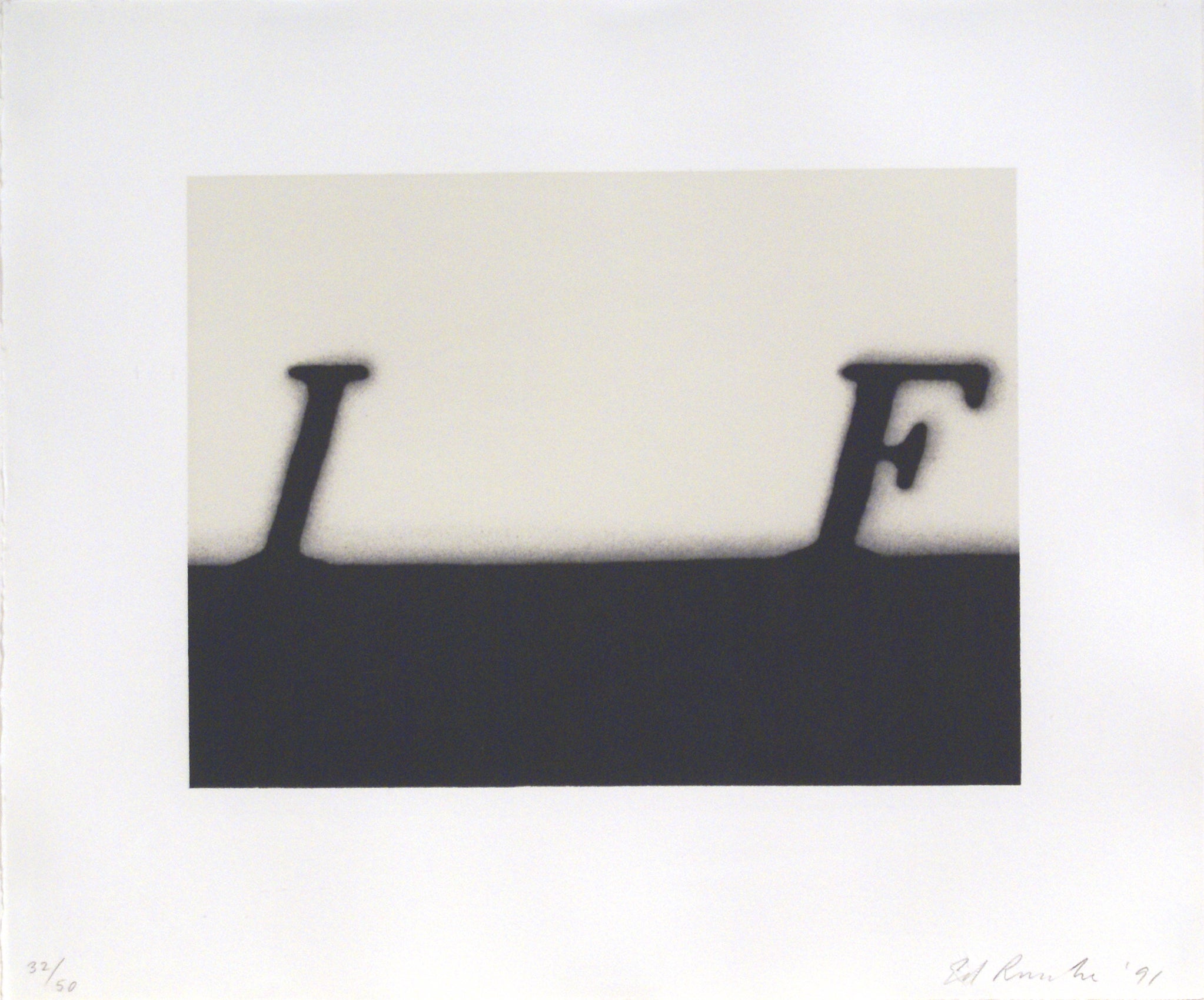 From I'm Amazed – the graphic art of Ed Ruscha, Bernard Jacobson Gallery, London