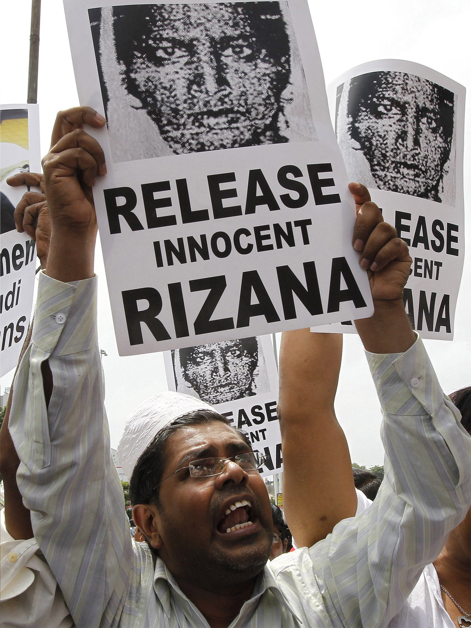 Protesters calling for Rizana Nafeek’s release, in Colombo in 2011
