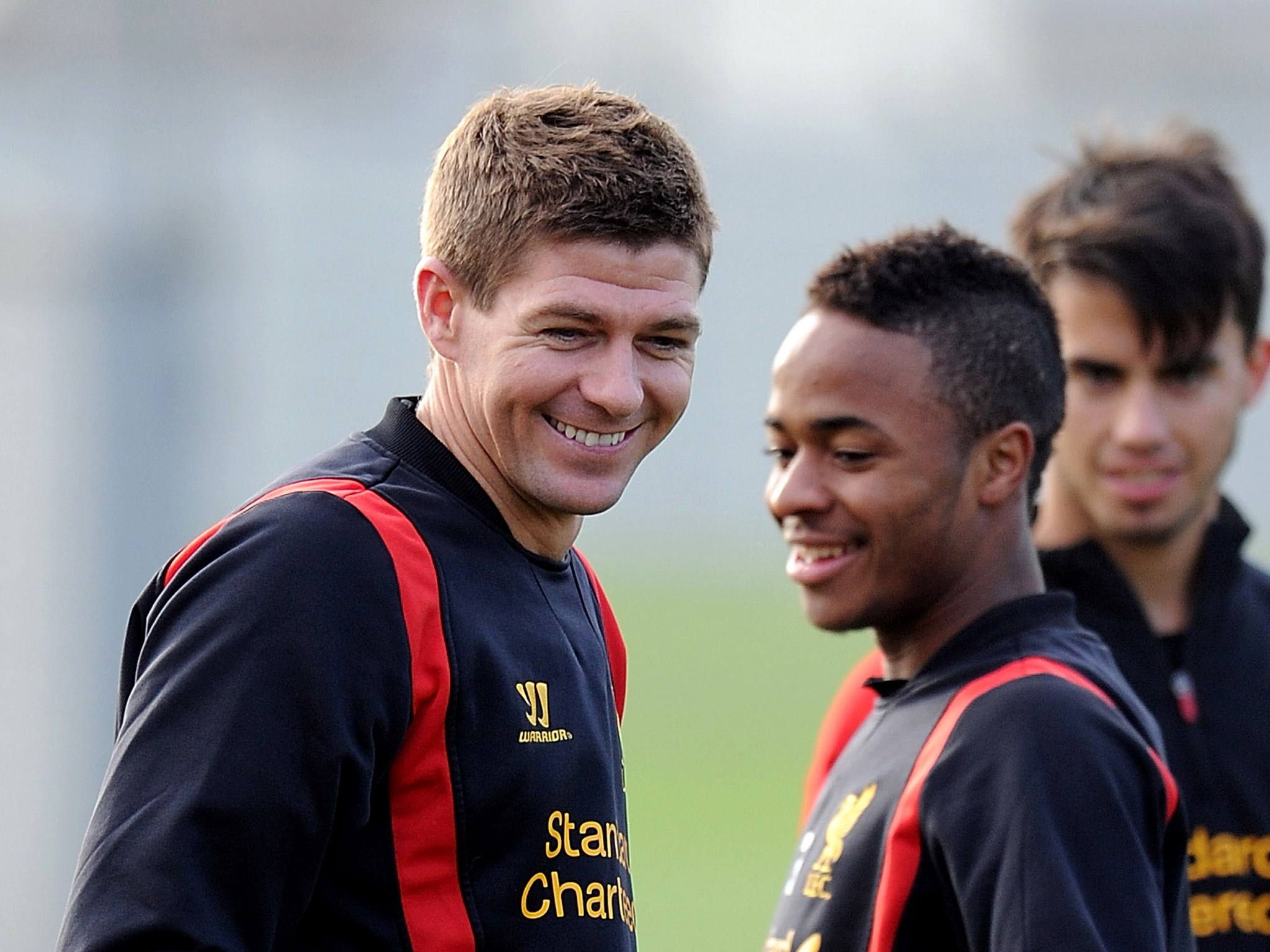 Raheem Sterling and Steven Gerrard